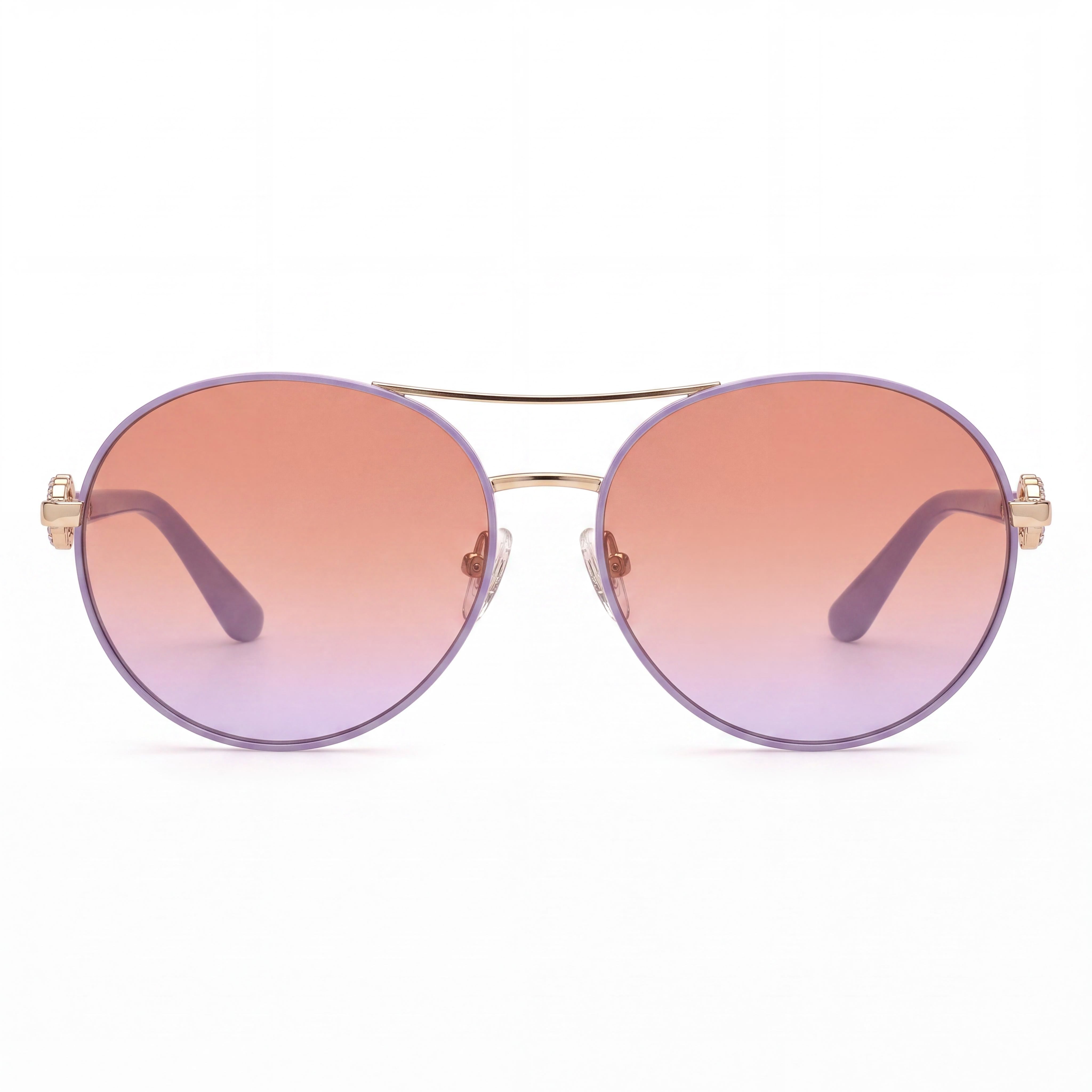 GUESS Gu7791-s Women's Non-Polarized Sunglasses with Gold Gradient Violet Plastic Frame and Violet Lenses 62mm, Photo 2