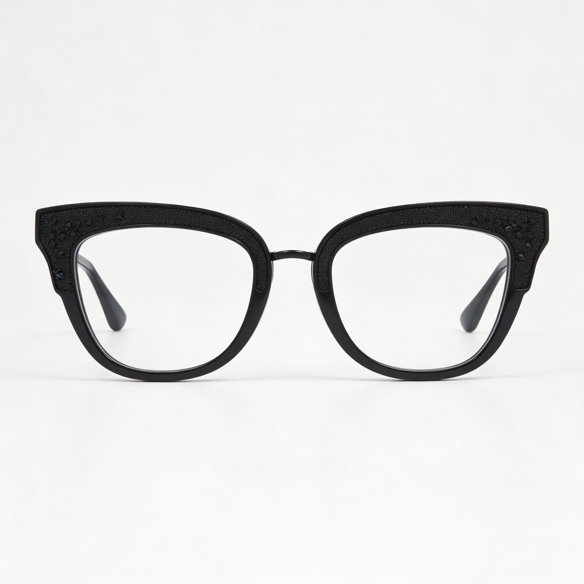 JIMMY CHOO Women's Eyewear featuring a Black Polyamide Frame and Polycarbonate Non- Lenses, 49mm Lens Width, Photo 2