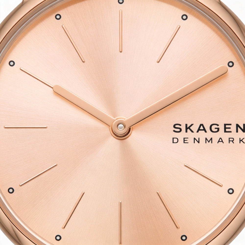 Reloj SKAGEN DENMARK Signatur Lille para mujer, de acero inoxidable en oro rosa y correa intercambiable de 30 mm