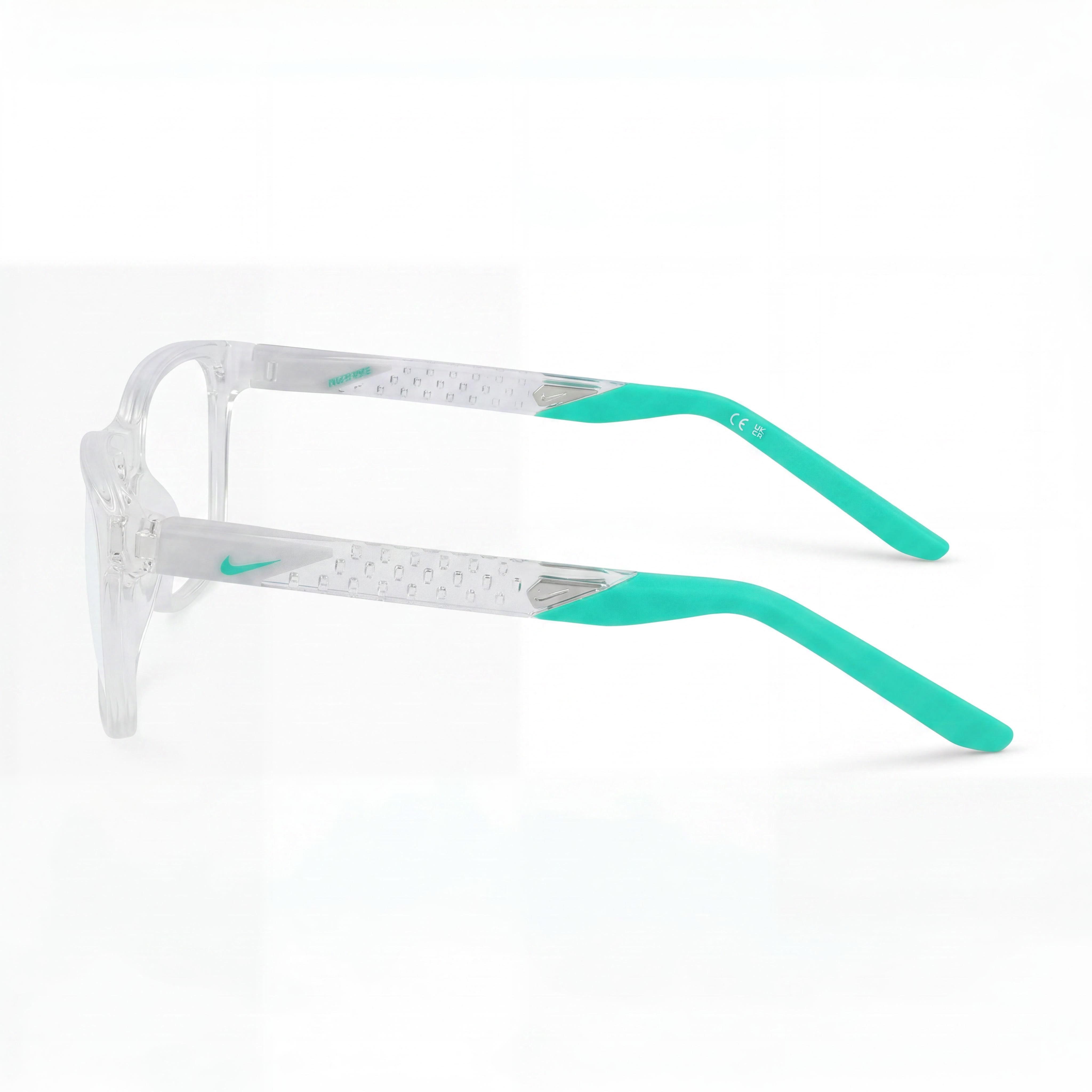 Nike 7278 Unisex Eyeglasses with a Clear Acetate Frame and Transparent Non- Lenses, Size 55-18-145, Photo 3