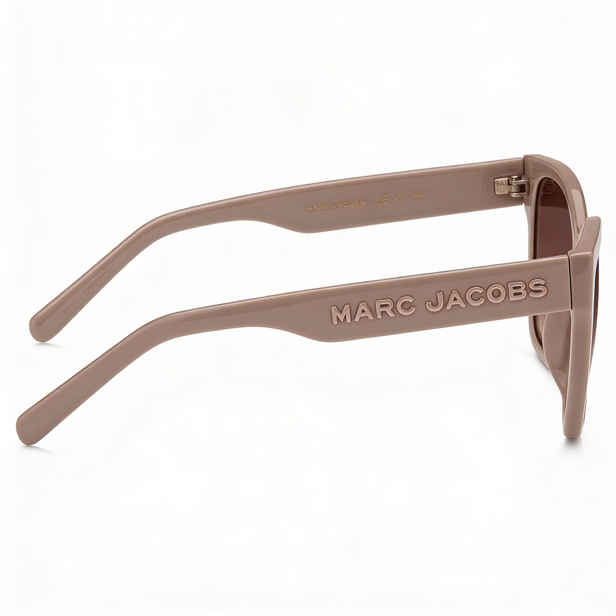 Marc Jacobs Women's Rectangular Cellulose Beige Brown Shaded UV Protected Sunglasses 53mm, Photo 3