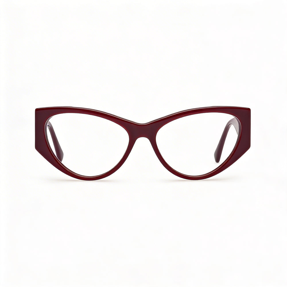 Gafas unisex MaxMara Clásico con montura de plástico y lentes de policarbonato en burdeos brillante de 55 mm