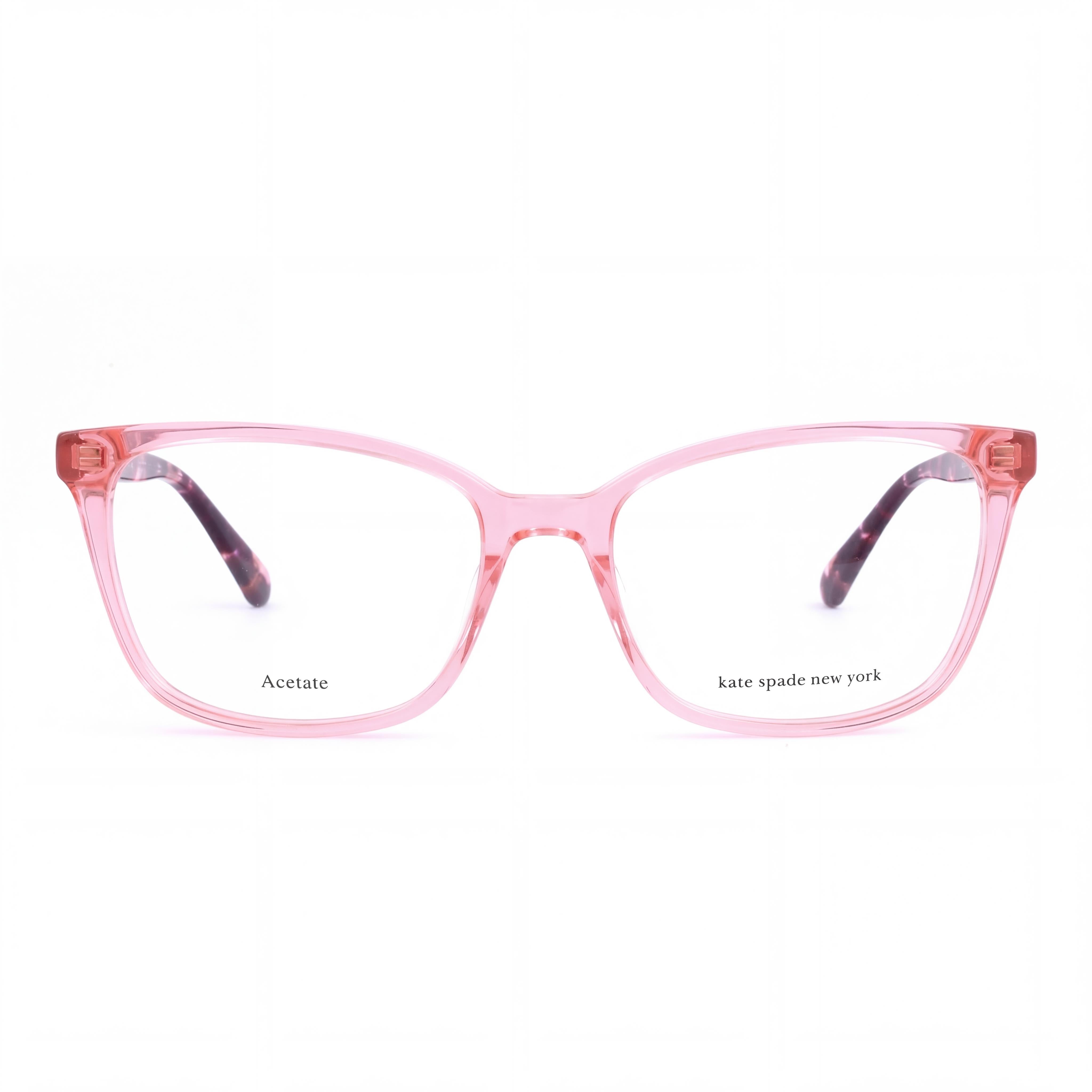 kate spade new york Davina Women's Pink Eyewear with Acetate Frame and Polycarbonate Lenses, 54mm Lens Width, Photo 2