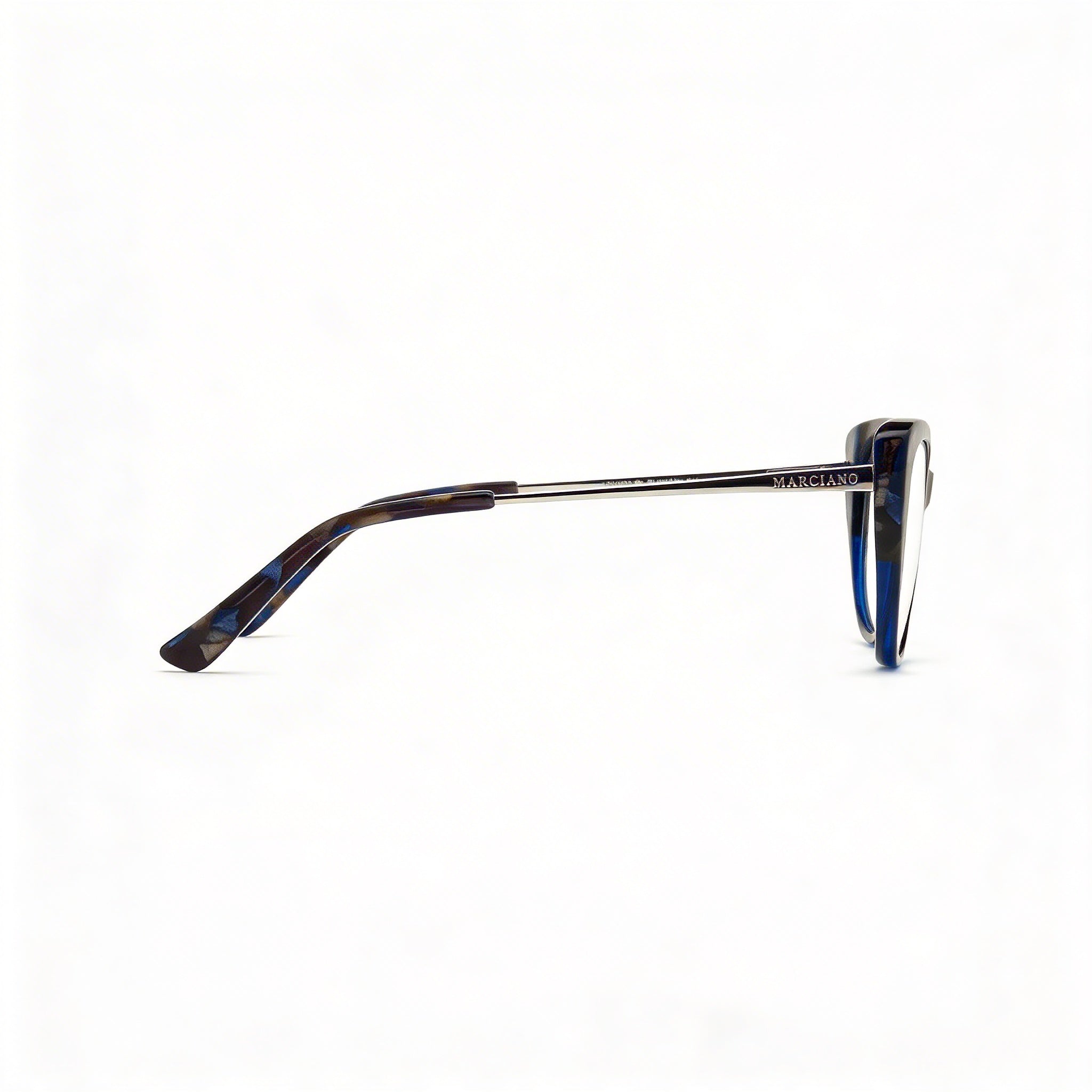 Guess by Marciano Gm0352 Women's Eyewear with Marbled Blue Plastic Frame and Clear Lenses 54mm, Photo 2