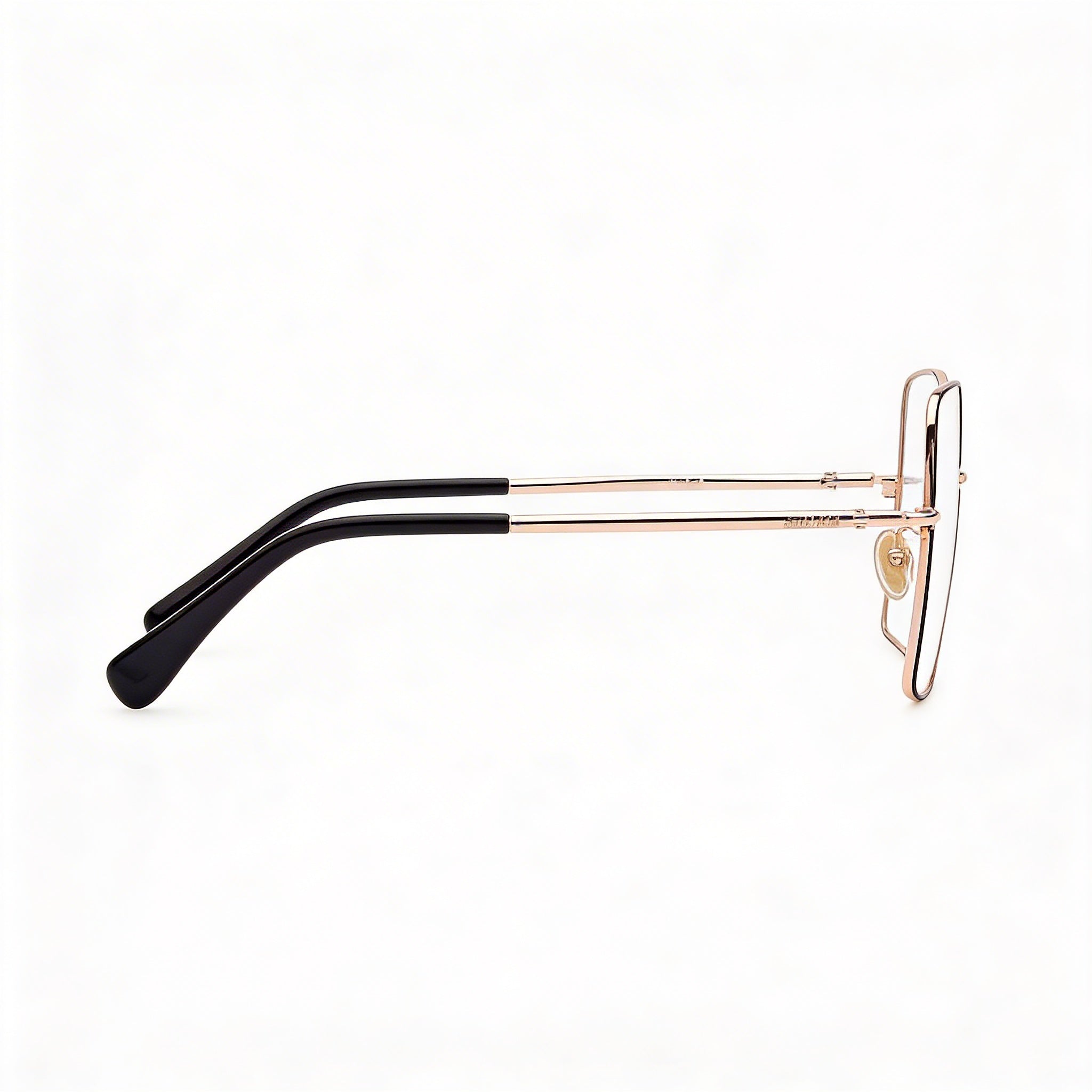 MaxMara MM5098-H Women's Metal Frame Eyewear Rose Gold & Black Enamel, Black 55mm, Photo 3