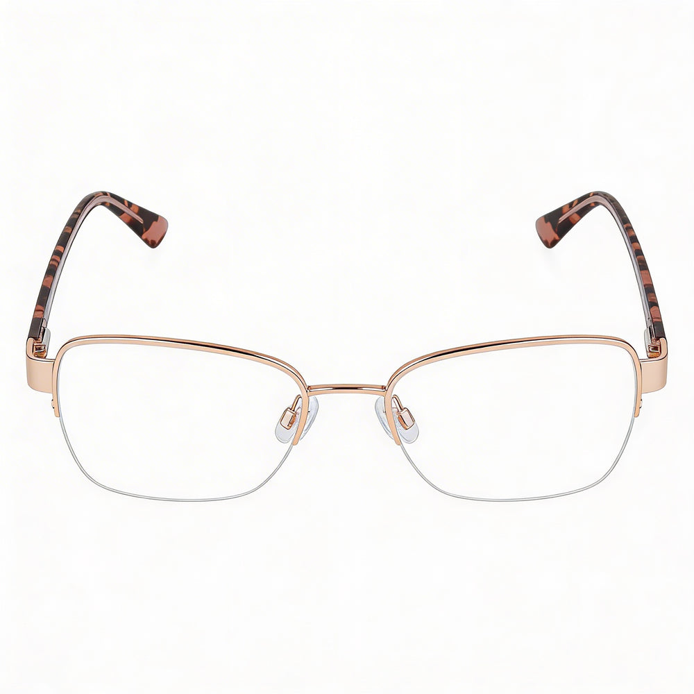 Gafas Anne Klein Ak5093 para hombre con montura de metal en oro rosa y lentes transparentes (51-17-140 mm)
