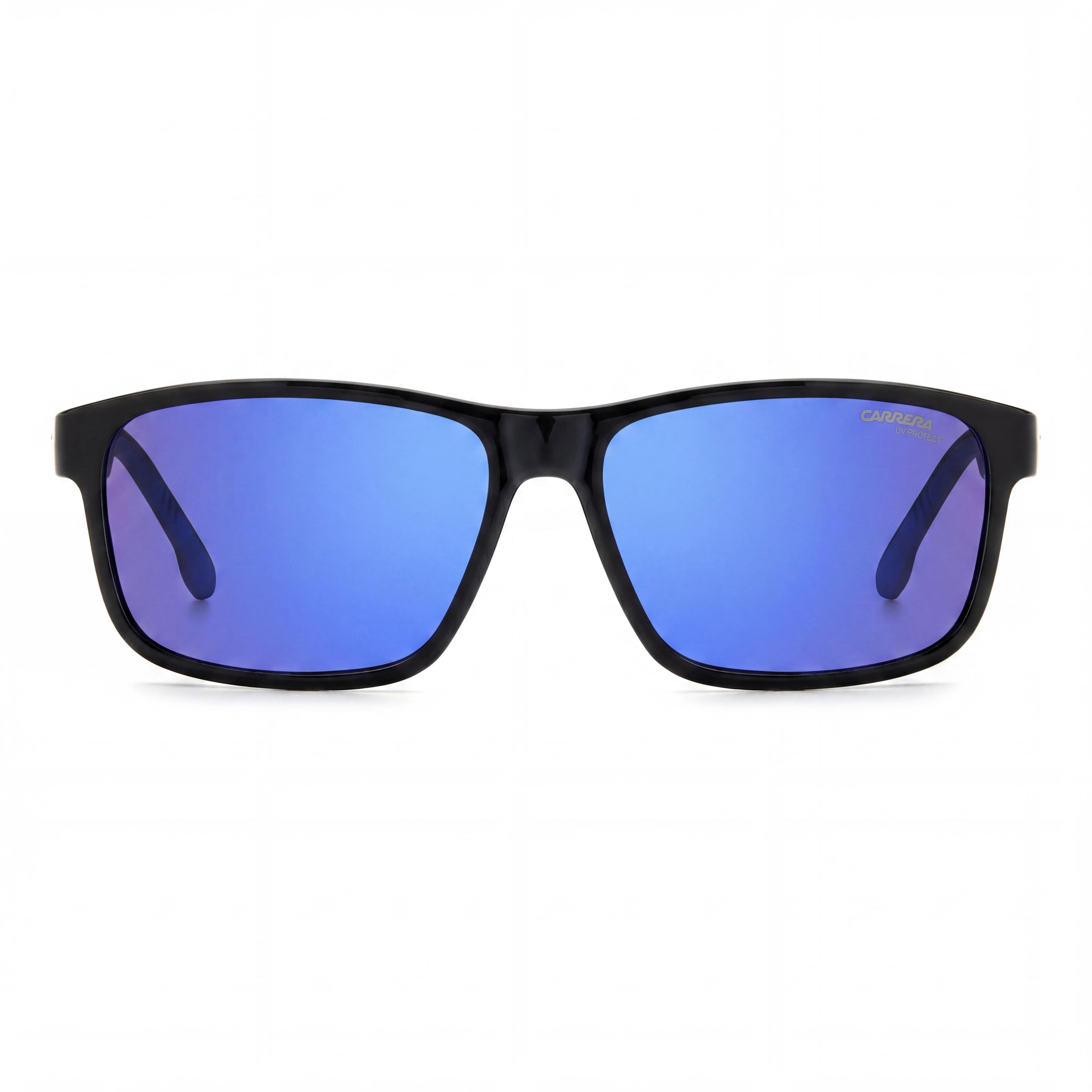 Gafas de sol Carrera casual unisex de poliamida negra y azul con protección UV y lentes azules multicapa de 54 mm, Photo 2