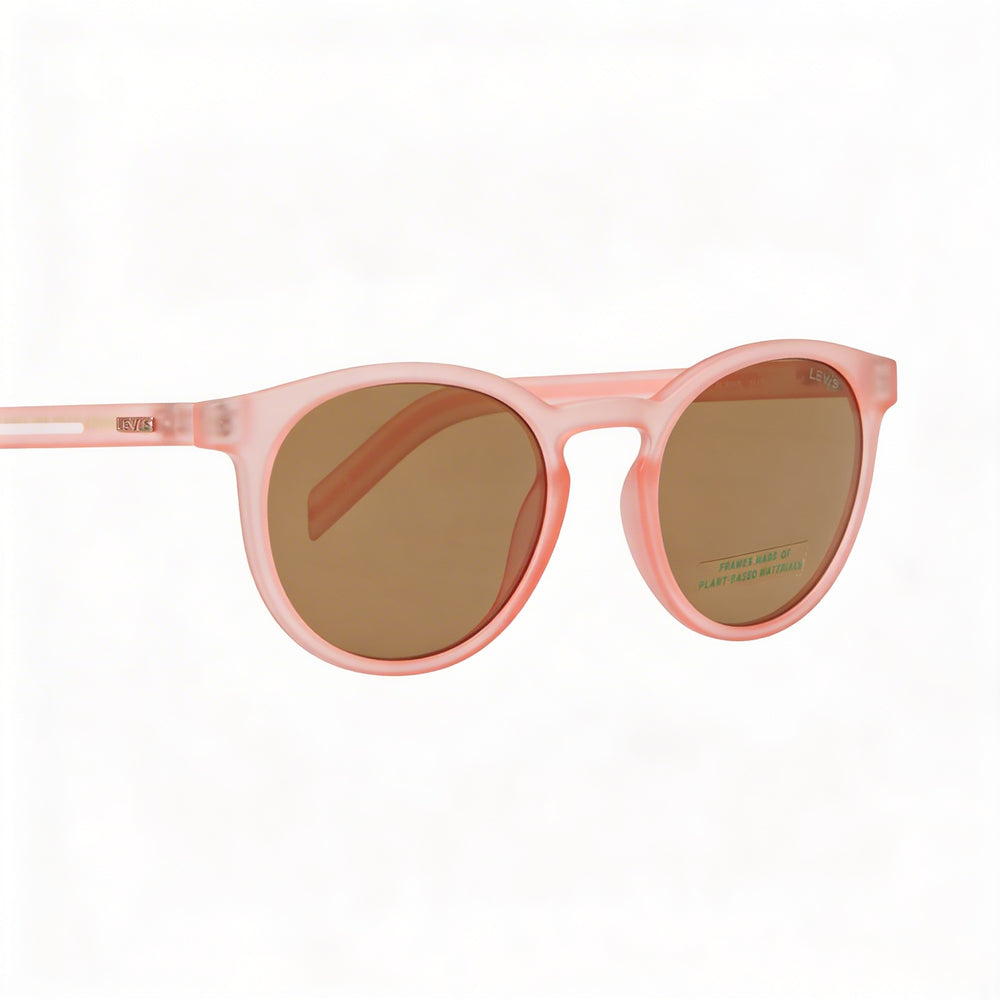 Gafas de sol Levi's Modern para mujer, montura de poliamida ecológica en color rosa con lentes de policarbonato con protección UV de 51 mm