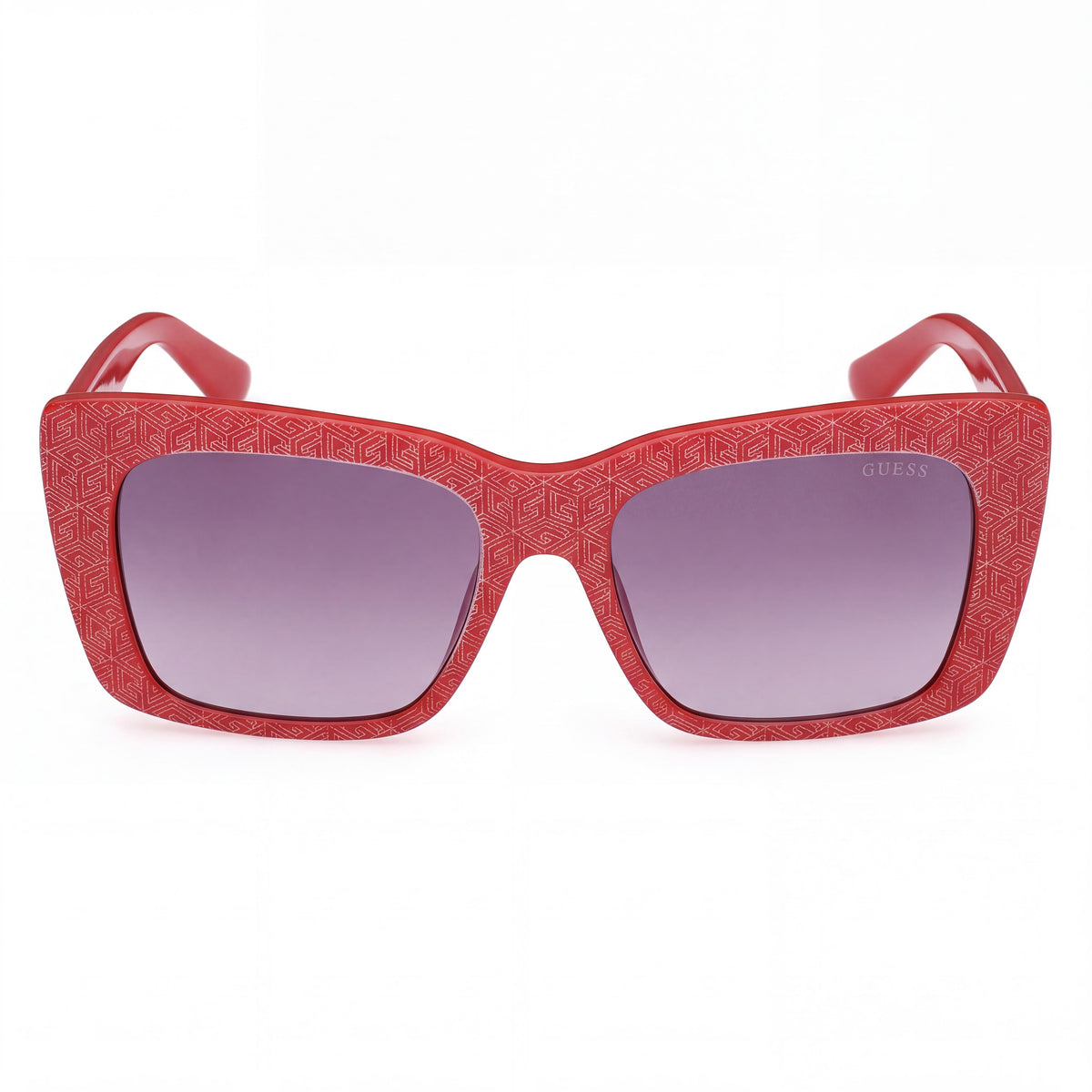 GUESS Casual de Mujer Rojas Marco de Plástico Cuadradas Lentes No Polarizadas Humo Degradado Gafas de Sol 55-17-140, Photo 2