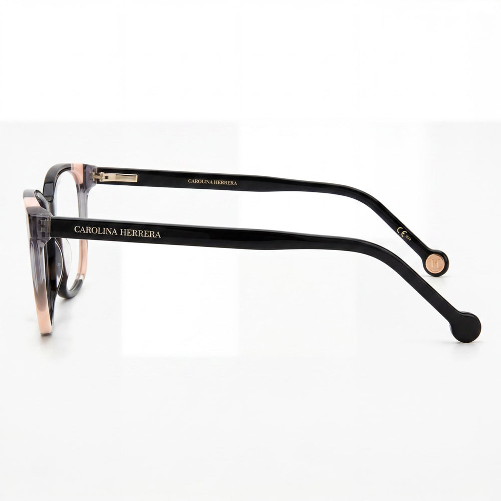 Carolina Herrera Modern Women's Acetate Frame Optical Eyeglasses in Black Nude, Size 52-17-145