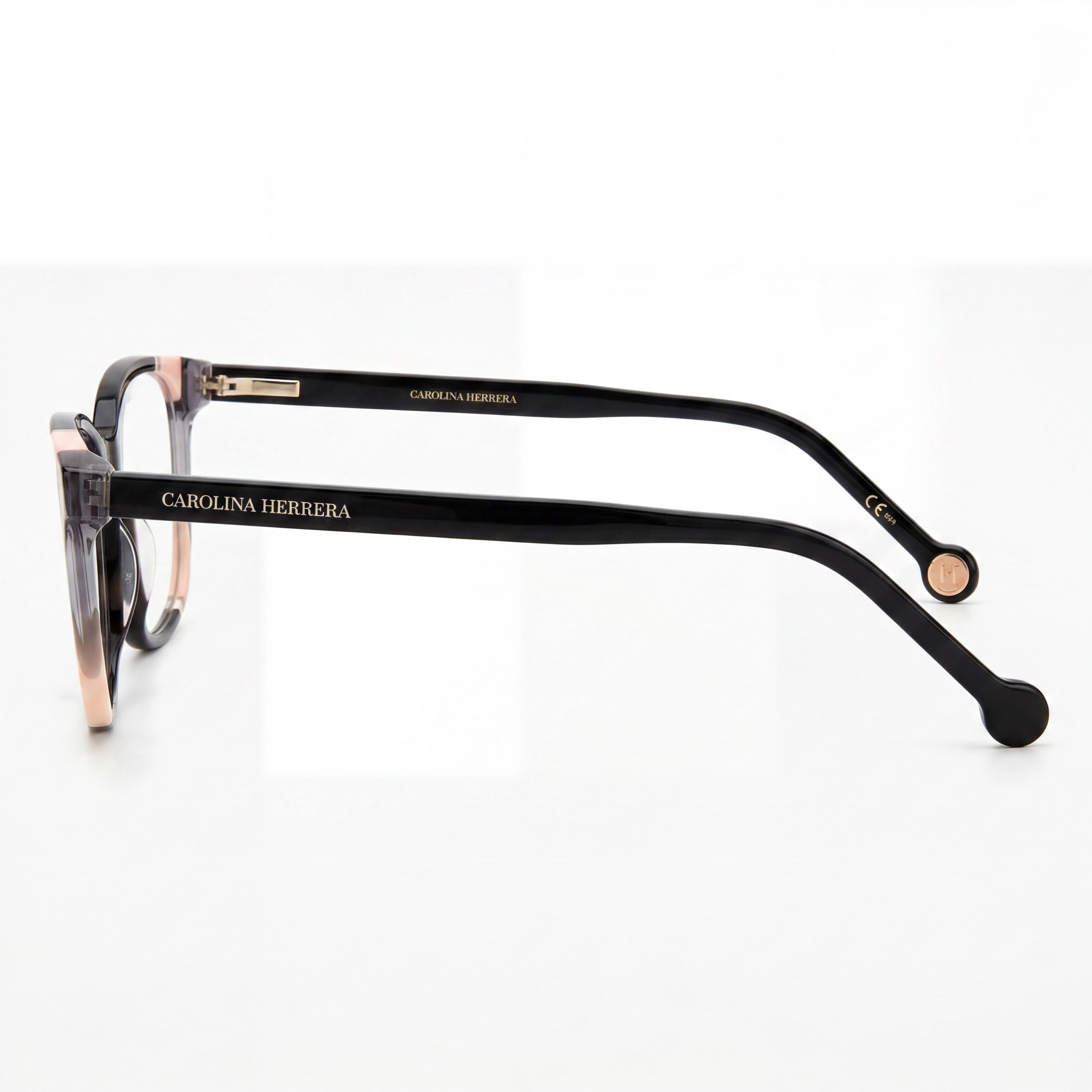 Carolina Herrera Modern Women's Acetate Frame Optical Eyeglasses in Black Nude, Size 52-17-145, Photo 2