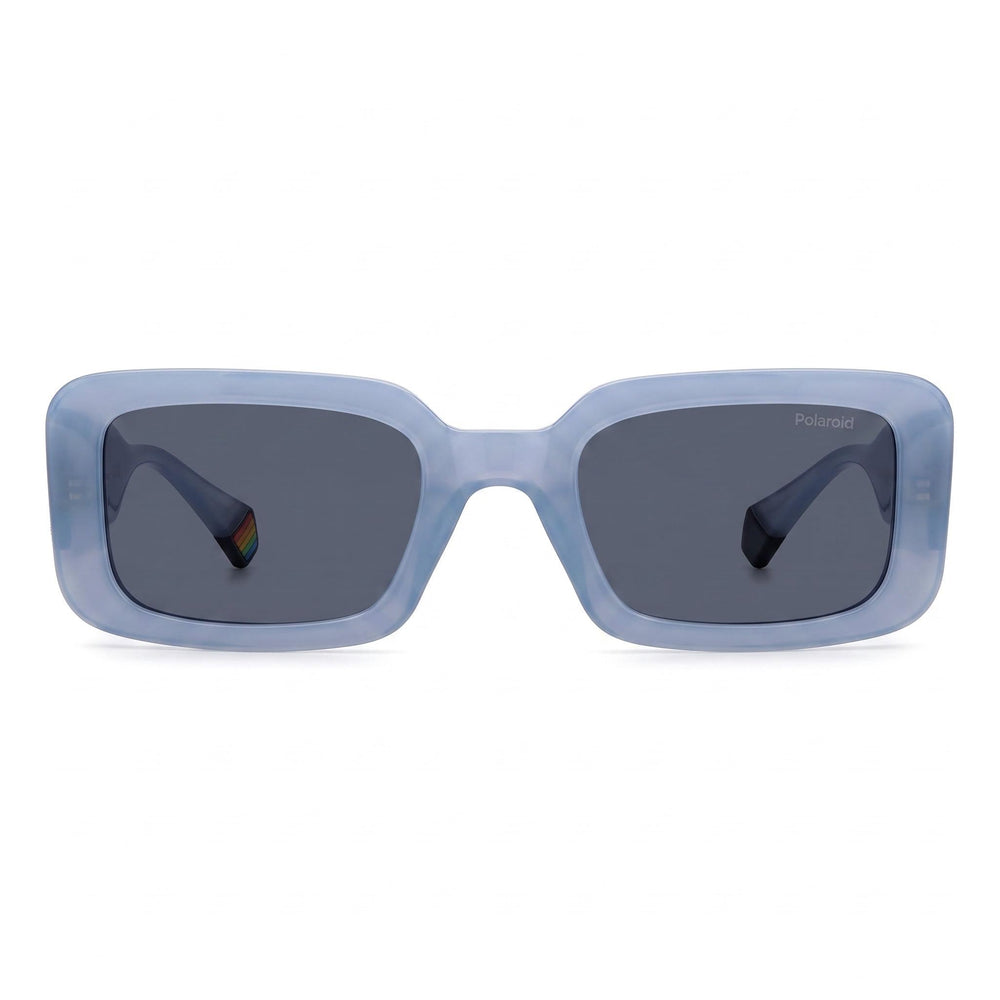 Gafas de sol polarizadas de policarbonato para mujer Polaroid Eyewear Classic PLD 6208/S/X, color azul cielo, con protección UV, 52mm