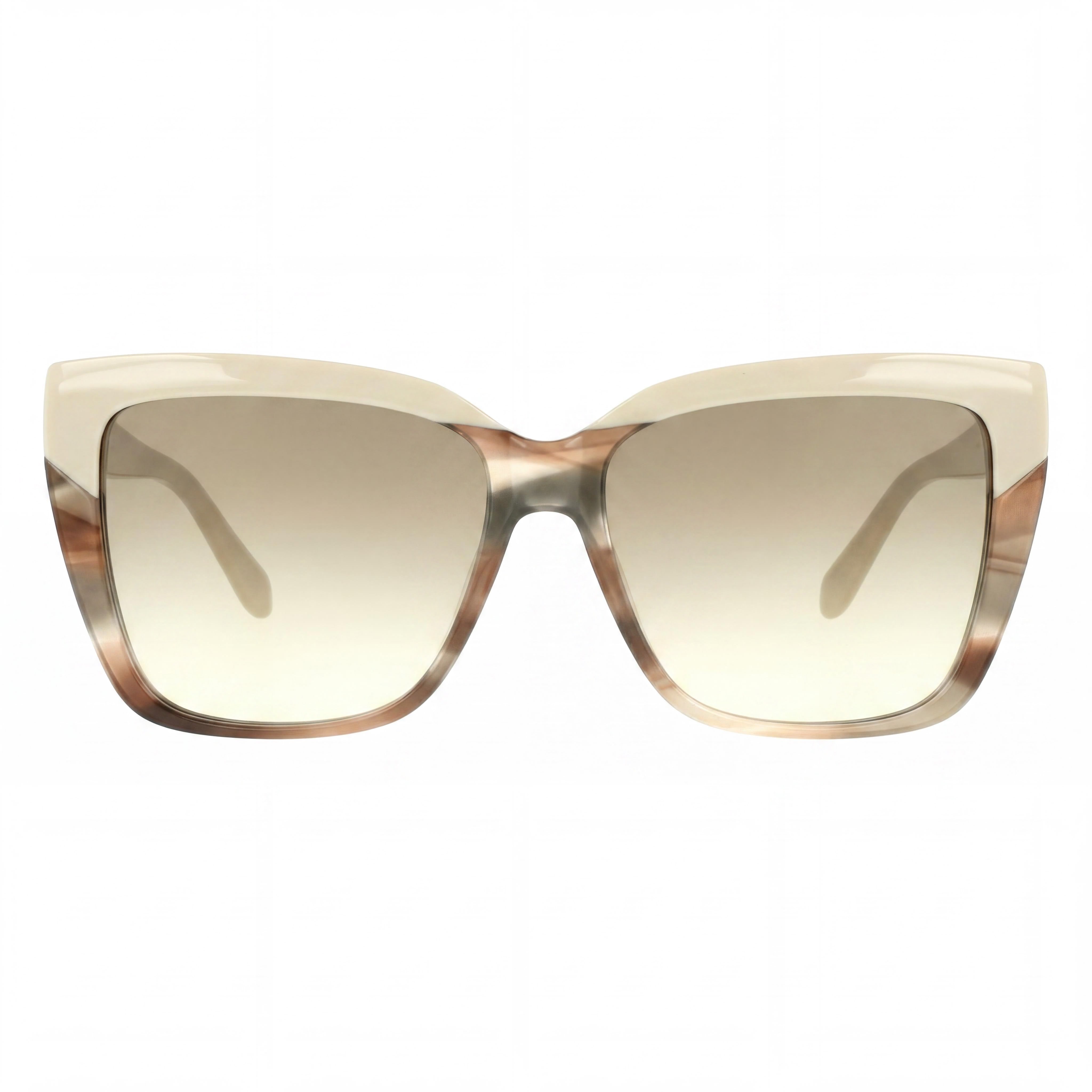Ferragamo Sf1102s Women's Lightweight Acetate Sunglasses in Beige Striped Tortoise with UV 400 Protection, 58mm, Photo 2