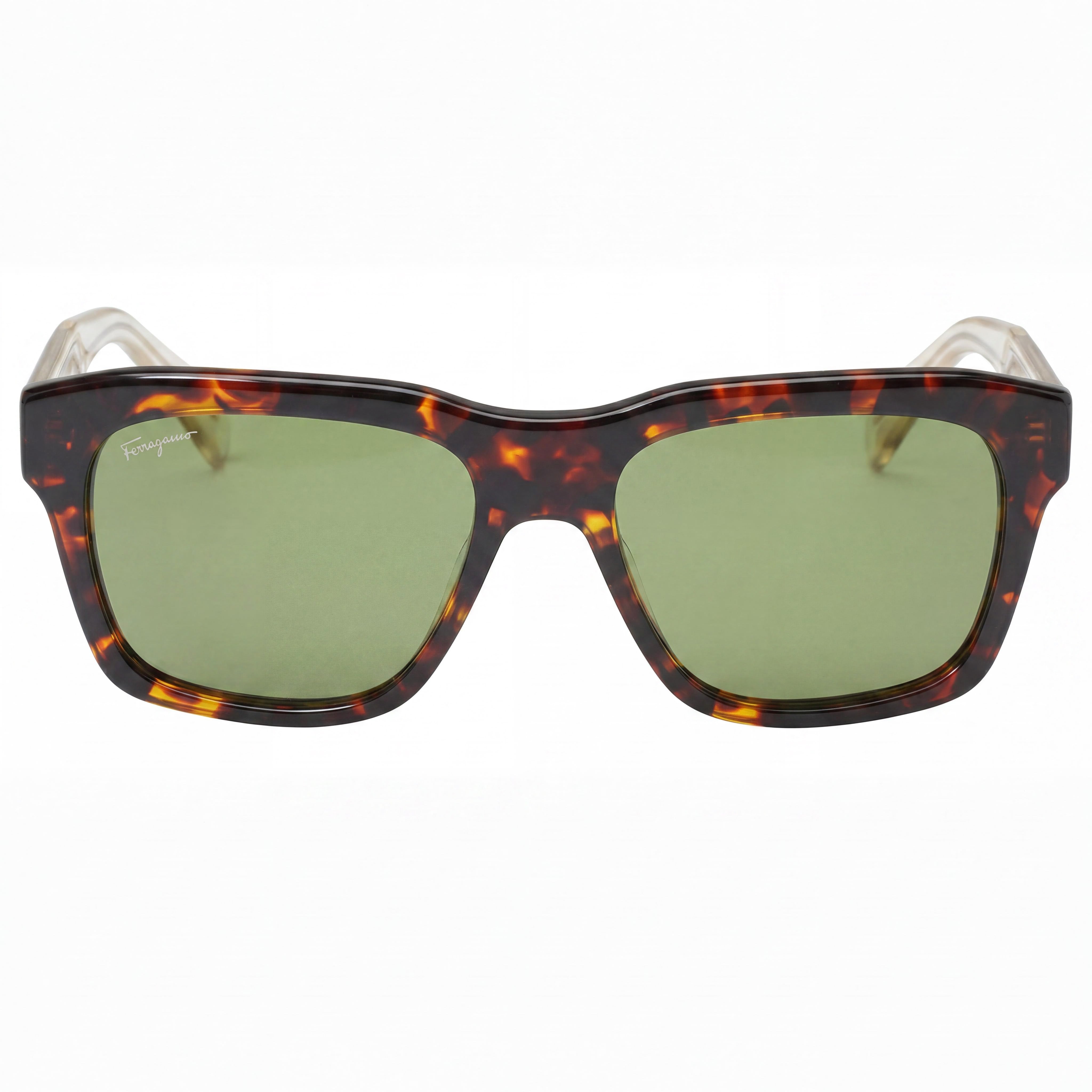 SALVATORE FERRAGAMO SF1087S Gafas de sol cuadradas para hombre de acetato tortuga oscuro con protección UV no polarizadas de 56 mm, Photo 2