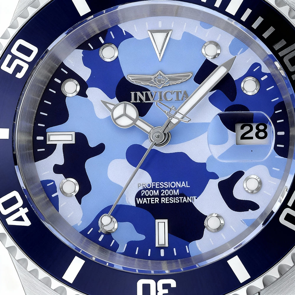Reloj Invicta Pro Diver 48570 para hombre, de cuarzo, de acero inoxidable, con esfera azul, caja de 40 mm, 20 ATM