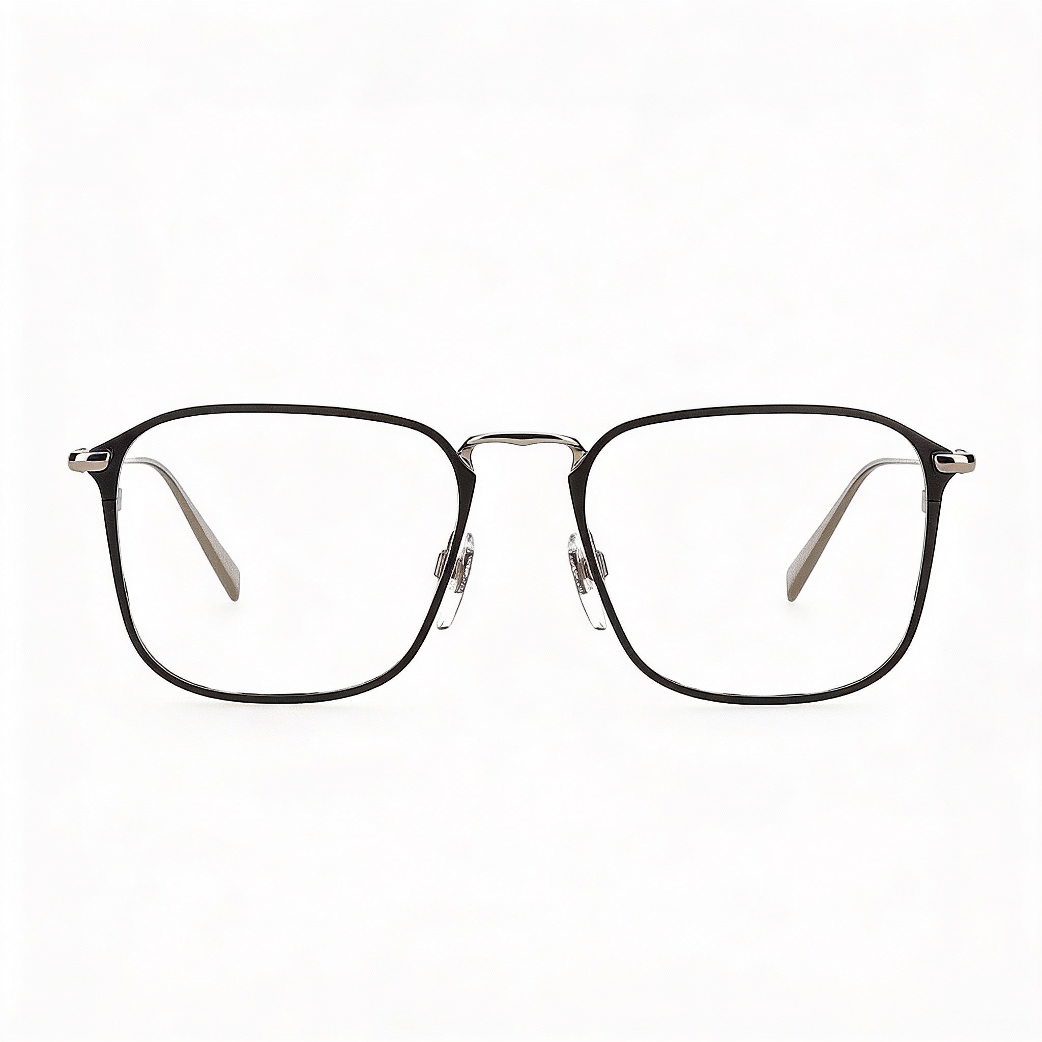 Levi's Lv 5000 Men's Square Metal Frame Optical Eyeglasses, Ruthenium Matte Black, 52-18-145, Photo 2