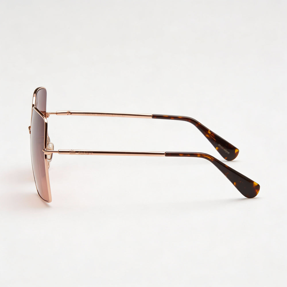 MaxMara Modern Women's Dark Brown Metal Gradient Brown Sunglasses 59mm