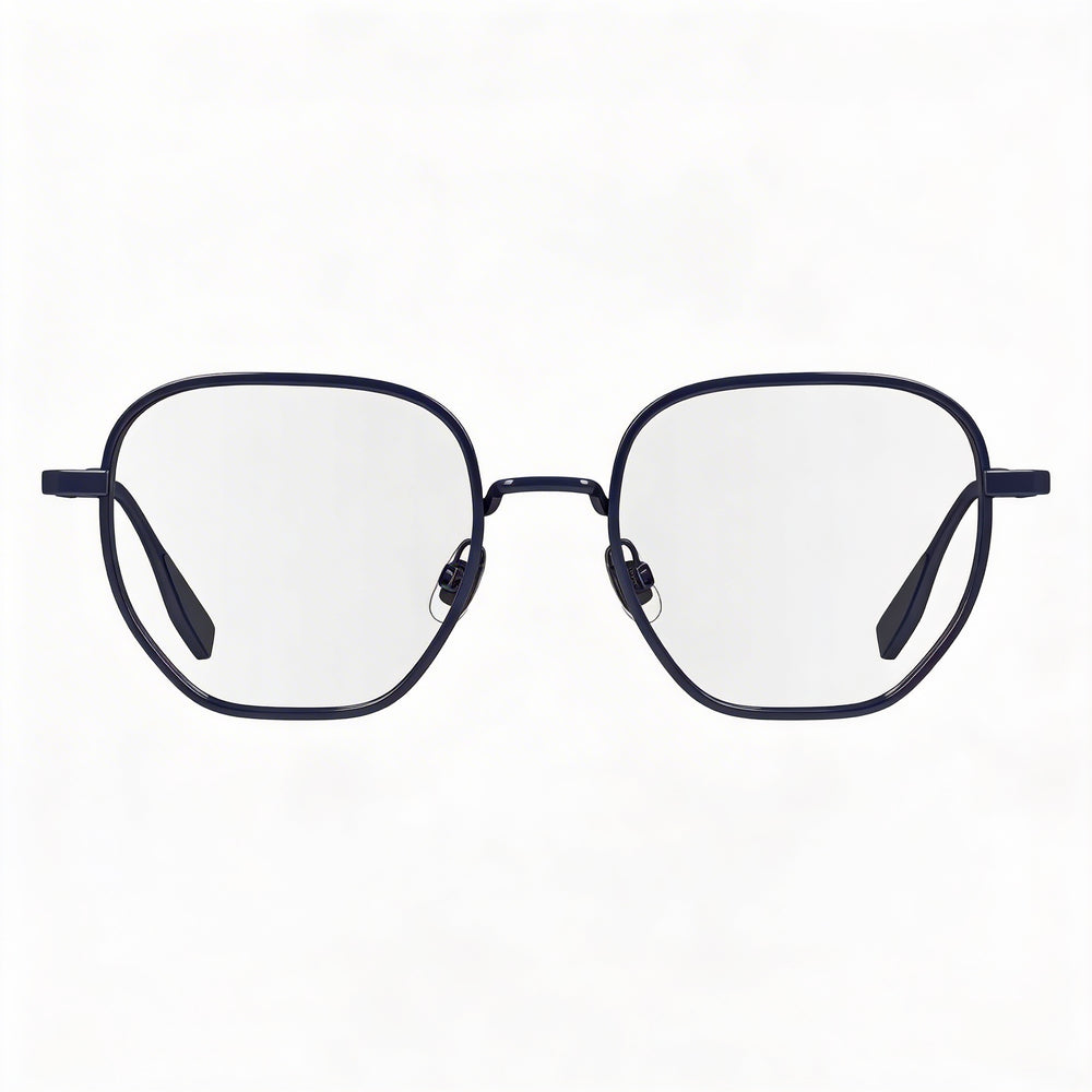Karl Lagerfeld Modern KL351 Shiny Blue Metal Frame Unisex Eyewear with Polycarbonate Lenses 50mm
