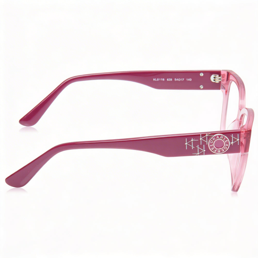Gafas de sol Karl Lagerfeld informales de mujer con montura de acetato color fresa y lentes de policarbonato no polarizadas de 54 mm