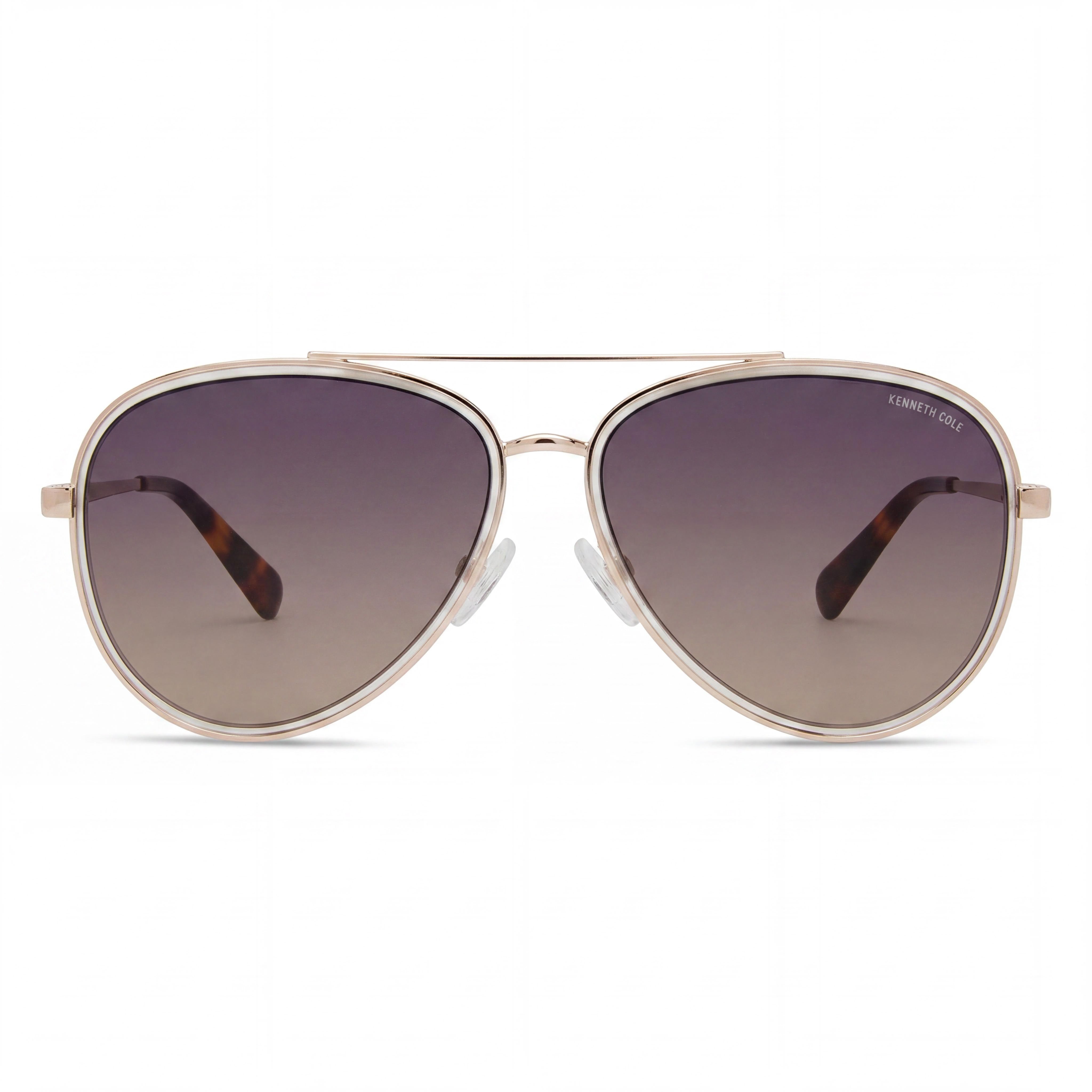 Kenneth Cole New York Kc5832w Women's Gold Metal Sunglasses Gradient Blue Lens UV Protected 58mm, Photo 2