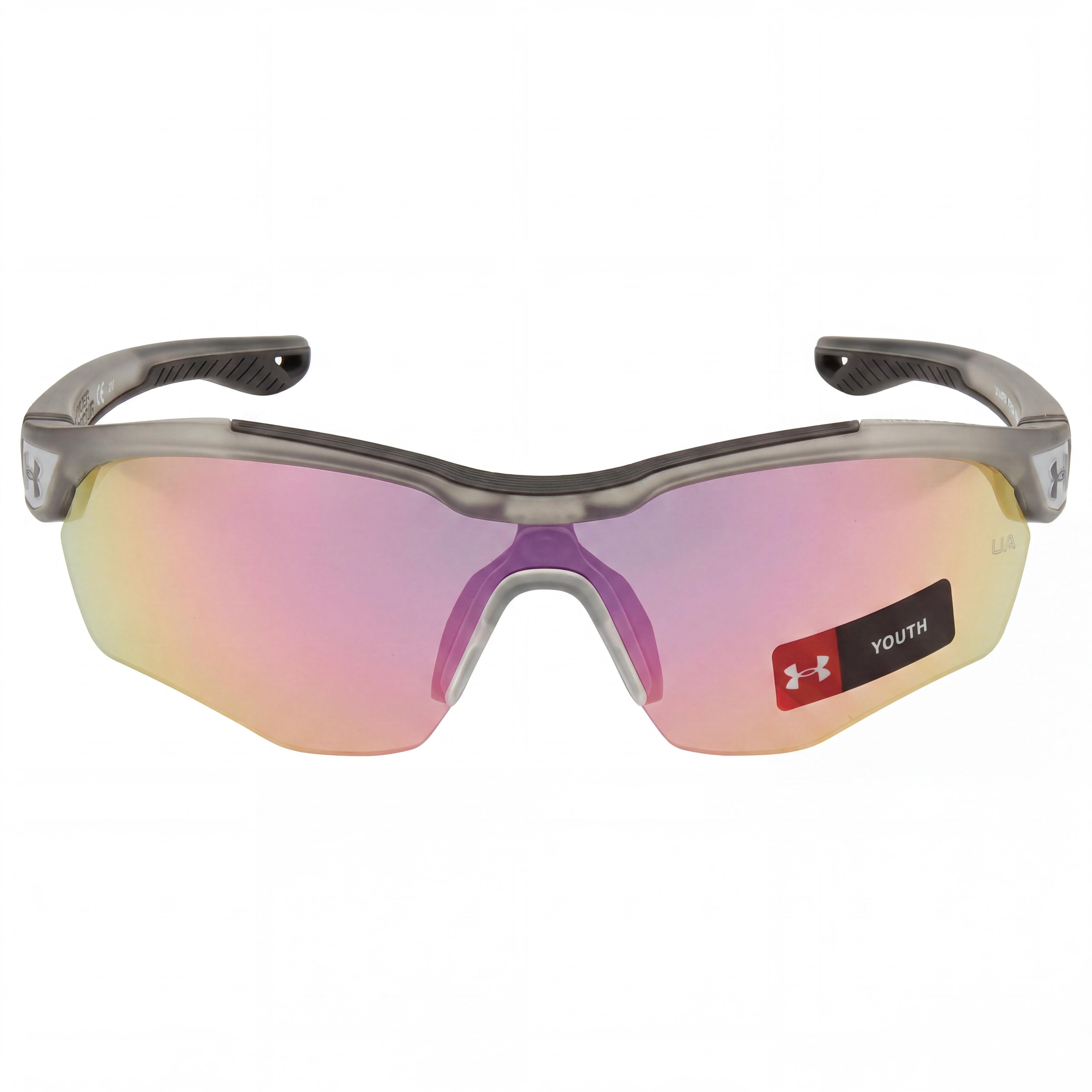 Under Armour Modern Unisex Crystal Grey Polyamide Non-Polarized Sunglasses, Violet Blue Multilayer Lenses, UV Protection, 99mm Lens Width, Photo 2