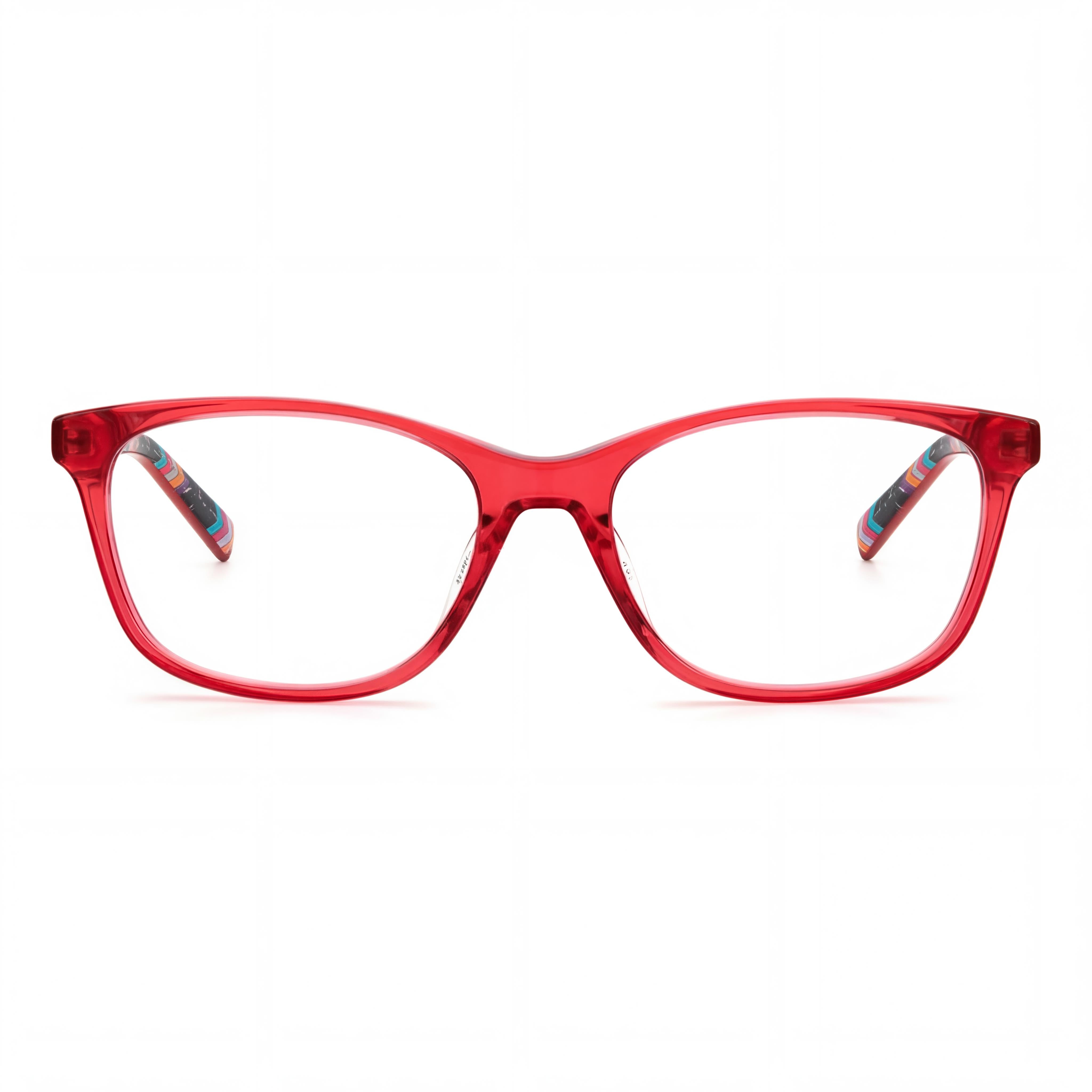 Missoni Eyewear Women's Rectangular Full-Rim Optical Glasses in Cherry Acetate, 52mm Lens Width, Photo 2