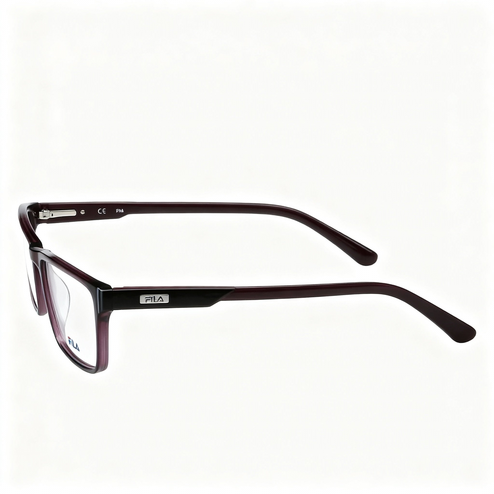Fila VFI034 Men's Full-frame Acetate Optical Eyeglass Frames in Aubergine, Size 56-16-145mm, Photo 3