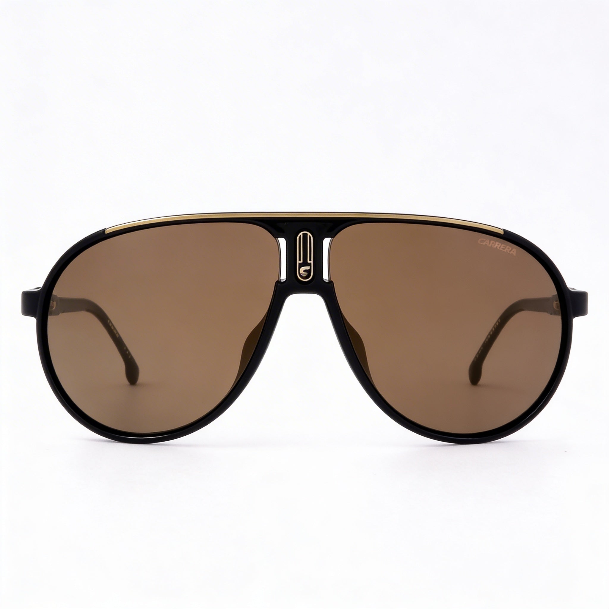 Gafas de sol Carrera Casual para hombre, con inyección de propionato dorado y negro, 100 % protección UV, lentes antirreflejos doradas de alto contraste de 62 mm, Photo 2