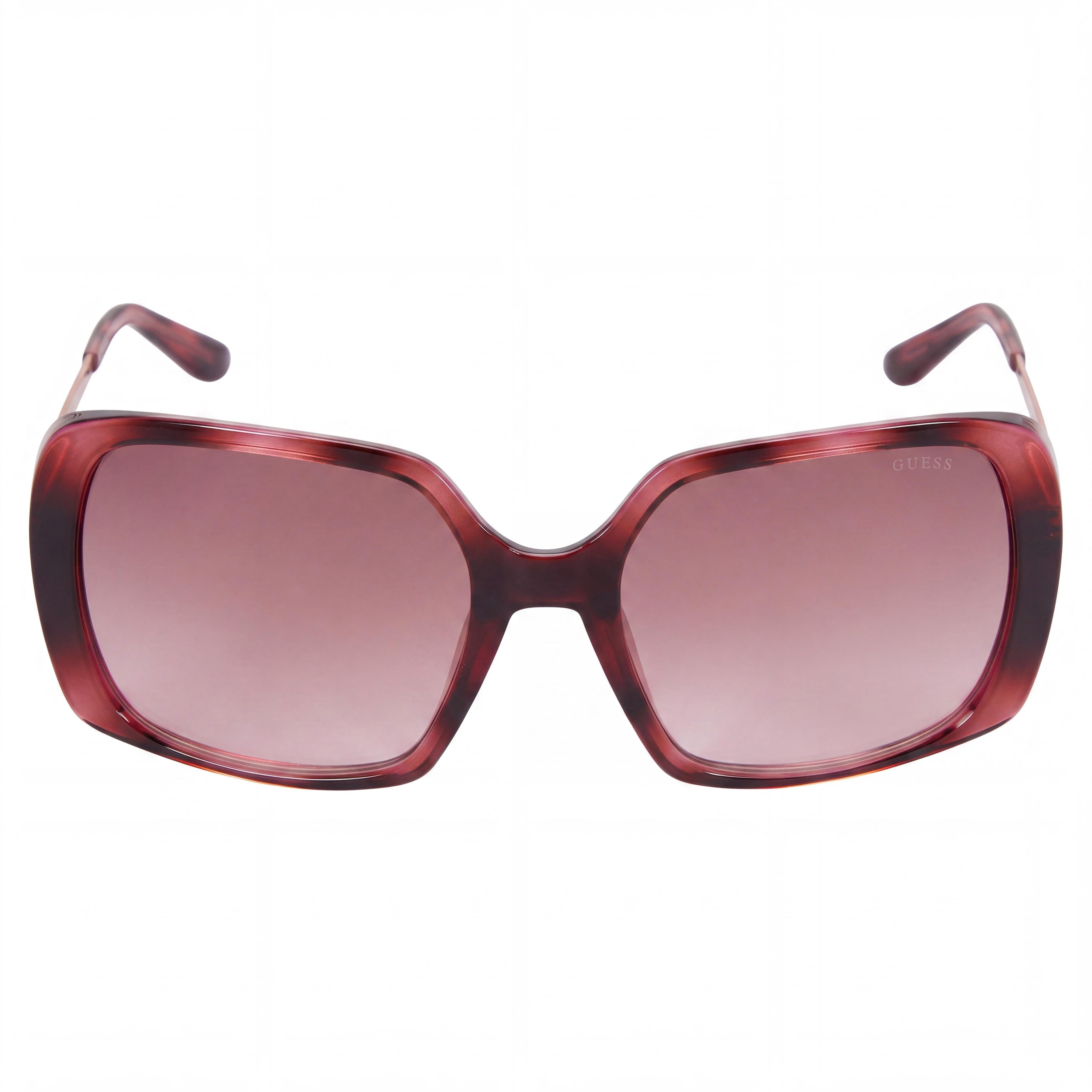 GUESS Classic Women's Injected Plastic Pink Gradient Bordeaux Frame Pink Lens UV400 Protection 60mm, Photo 2