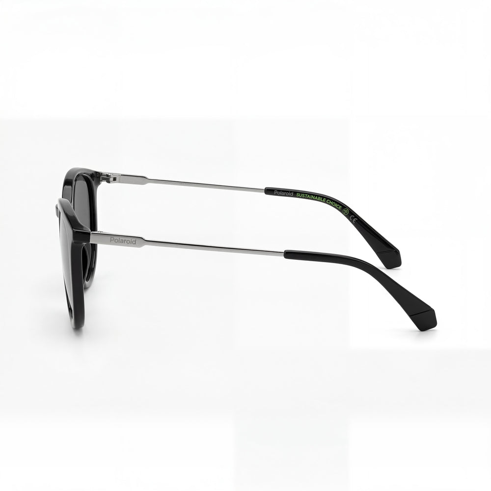 Polaroid Eyewear Modern PLD 4143/S/X Gafas de sol para mujer ECO CO-POLYESTER Negro Gris Protección UV 53mm