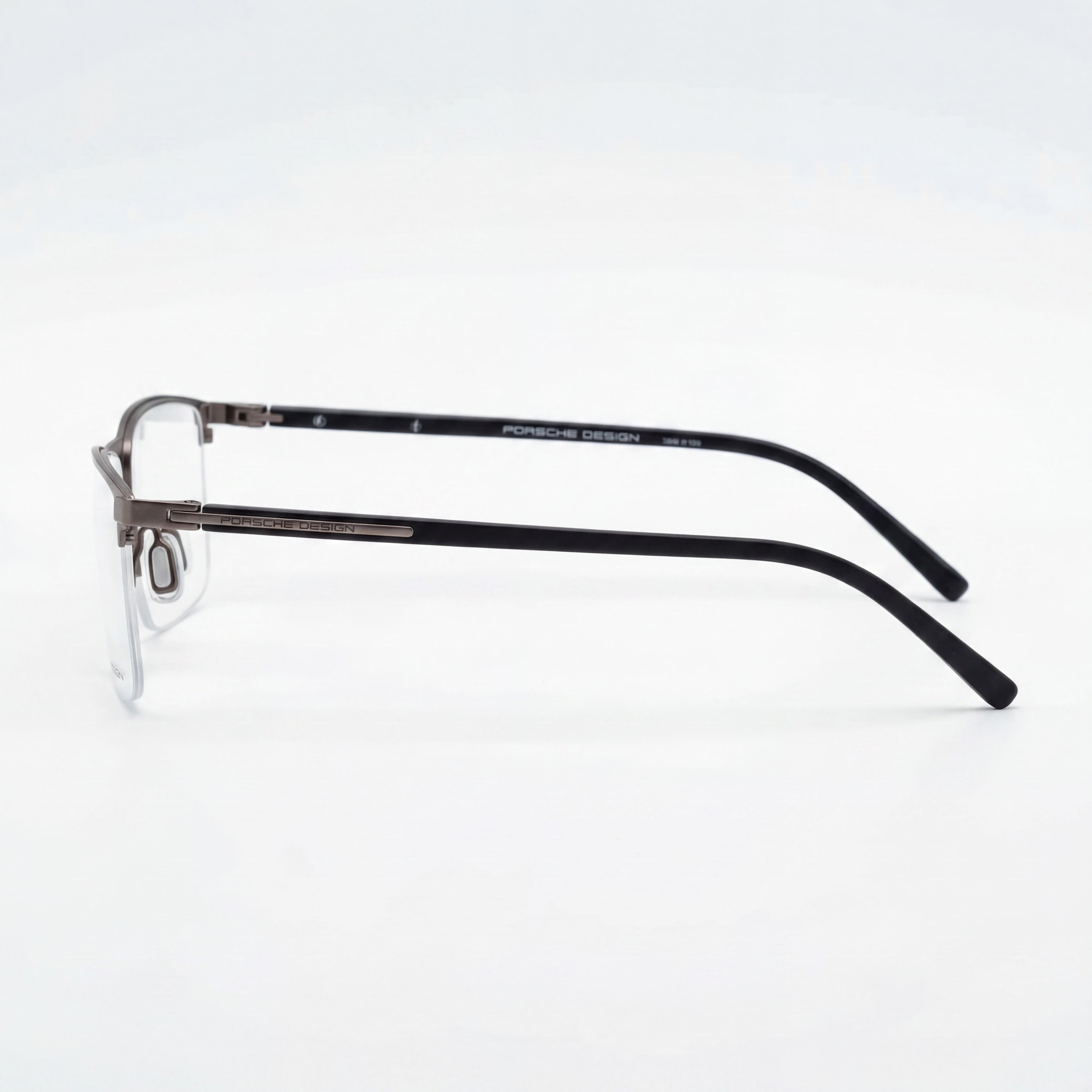 Gafas Porsche Design Modern P8371 Marrón Metal Semi al Aire Rectangulares con Protección UV para Hombre Talla 56-17-145mm, Photo 2