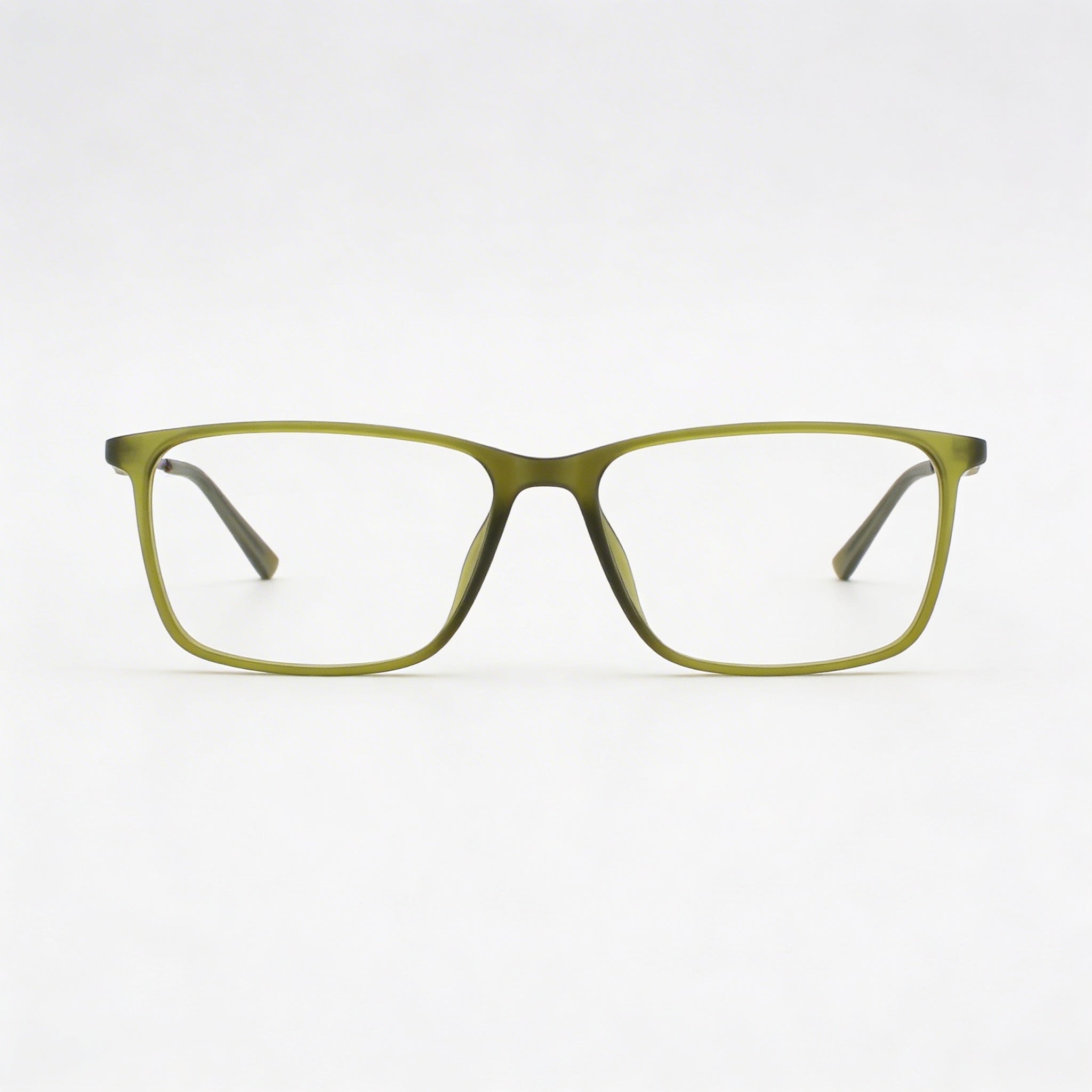 Flexon EP8019 Unisex Eyeglasses with Iniettato Frame and Polycarbonate Non- Lenses Matte Crystal Moss 54mm, Photo 3