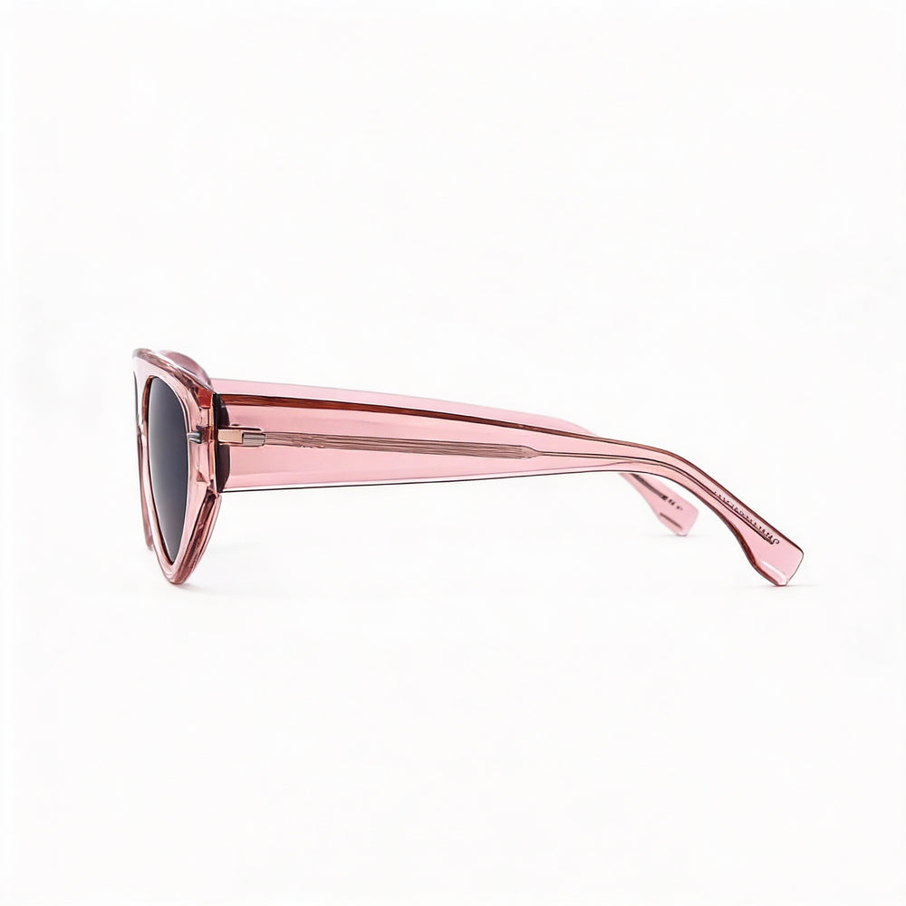 Boss 1443/s Casual Unisex Sunglasses featuring an Eco Oil Frame and Polycarbonate Pink Lenses 56mm