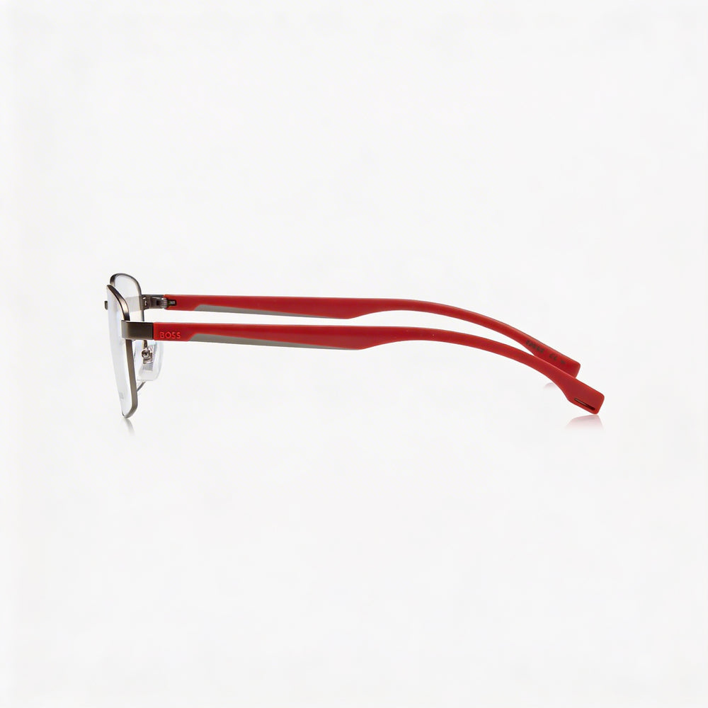 Hugo Boss Boss 1470/f - Montura de gafas unisex rectangular de acero aleado, color rutenio oscuro mate, talla 38-17-150