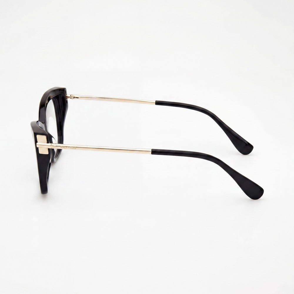 Gafas MaxMara MM5137 para mujer, armazón de plástico negro brillante con lentes polarizadas de policarbonato, 53 mm