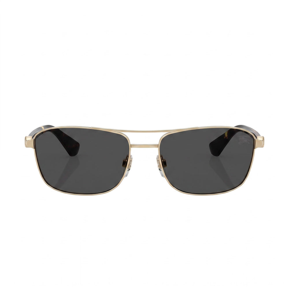 BURBERRY Clásico Unisex Metal Dorado Gris Oscuro Lente Dorado Claro No Polarizado 60mm