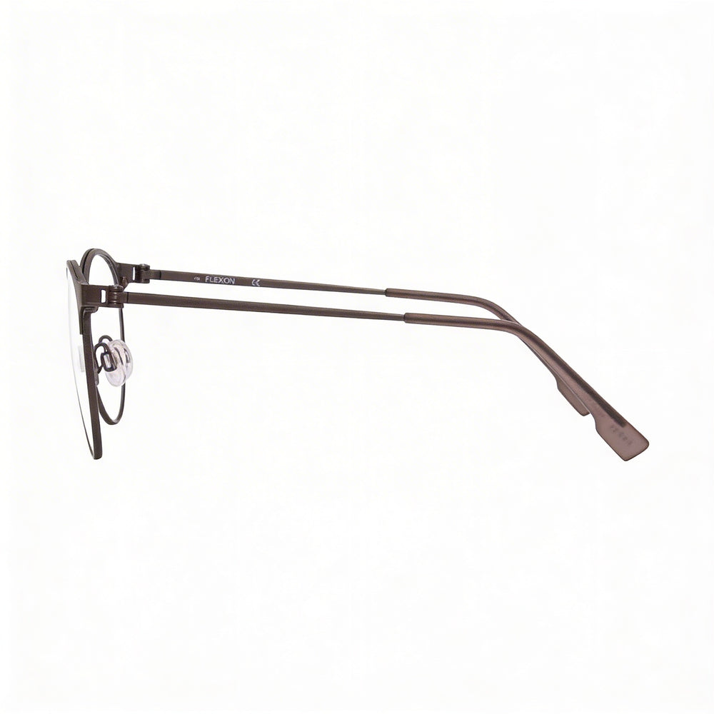 Flexon E1089 Unisex Metal Full Rim Round Eyeglasses Gunmetal 51mm