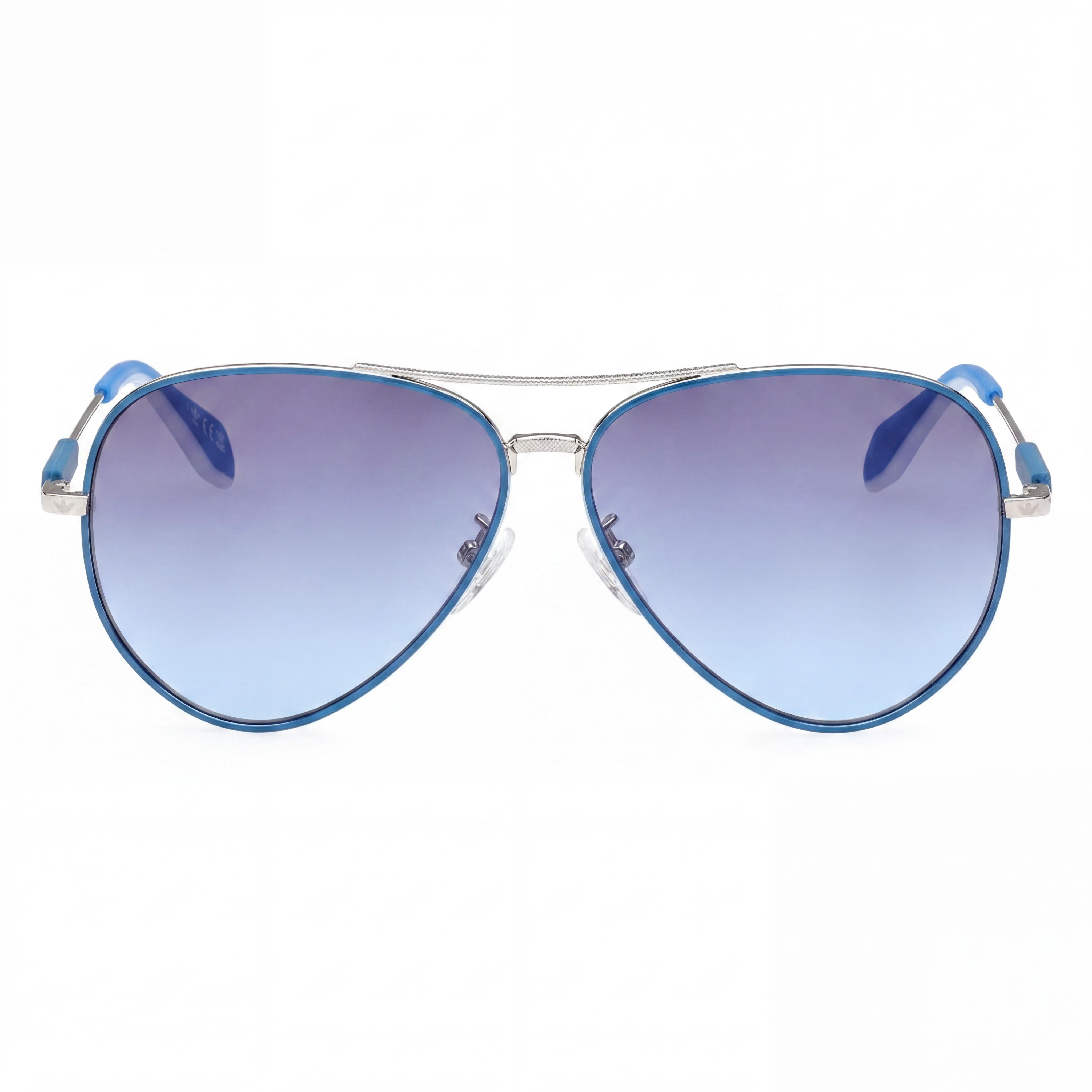 adidas Originals Or0085 Unisex Acetato Azul Claro / Montura Rutenio Claro Lentes UV Azules Espejados No Polarizados 59mm, Photo 2