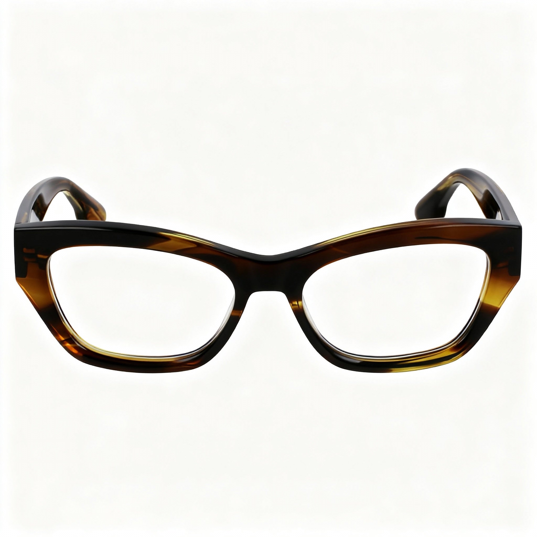 Victoria Beckham VB2675 Women's Cat-Eye Acetate Eyeglasses Striped Khaki 53-17-140, Photo 3