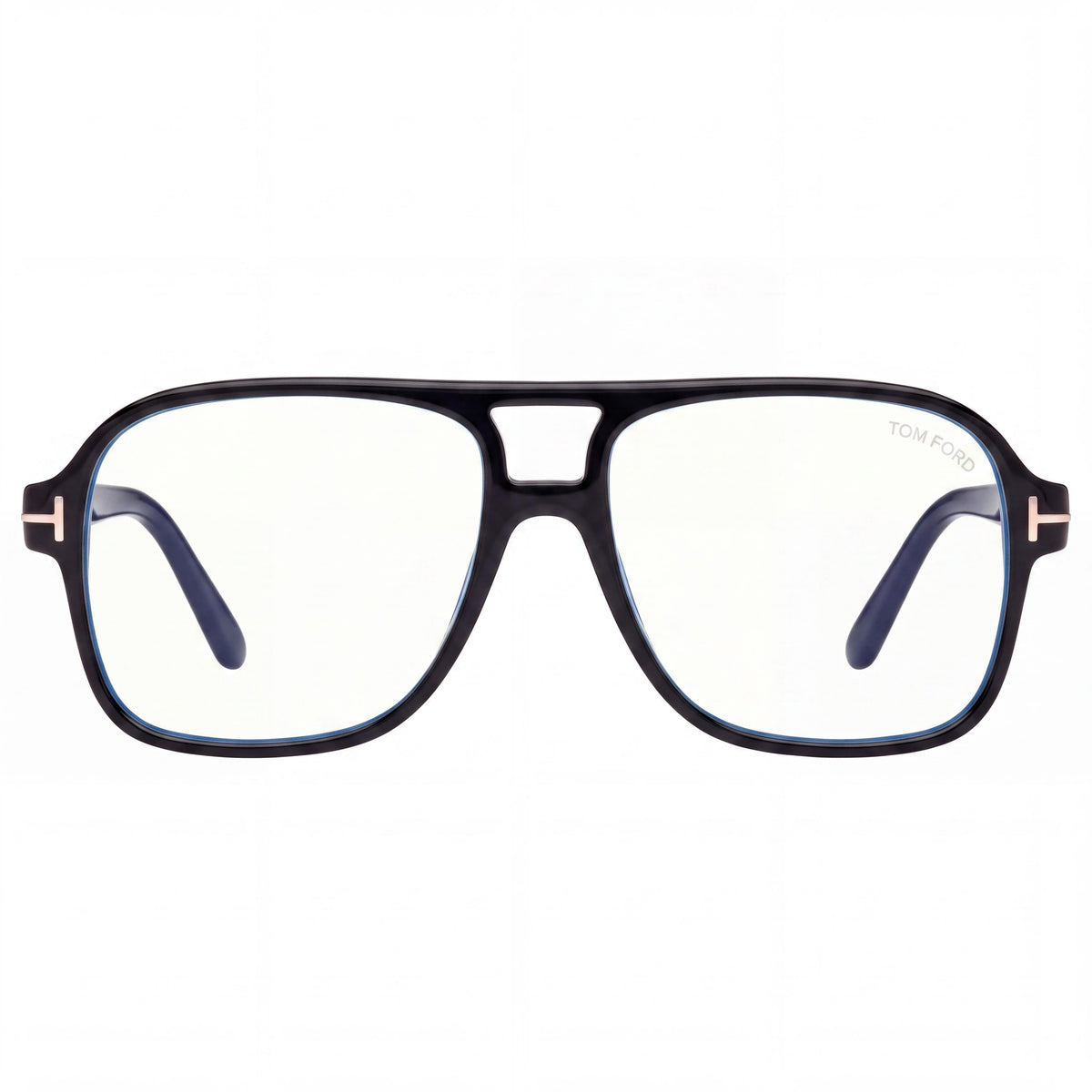 Tom Ford Men's Ft6058-b Pilot Shiny Black Blue Filter Plastic Frame Black Polycarbonate Lens 58mm, Photo 2