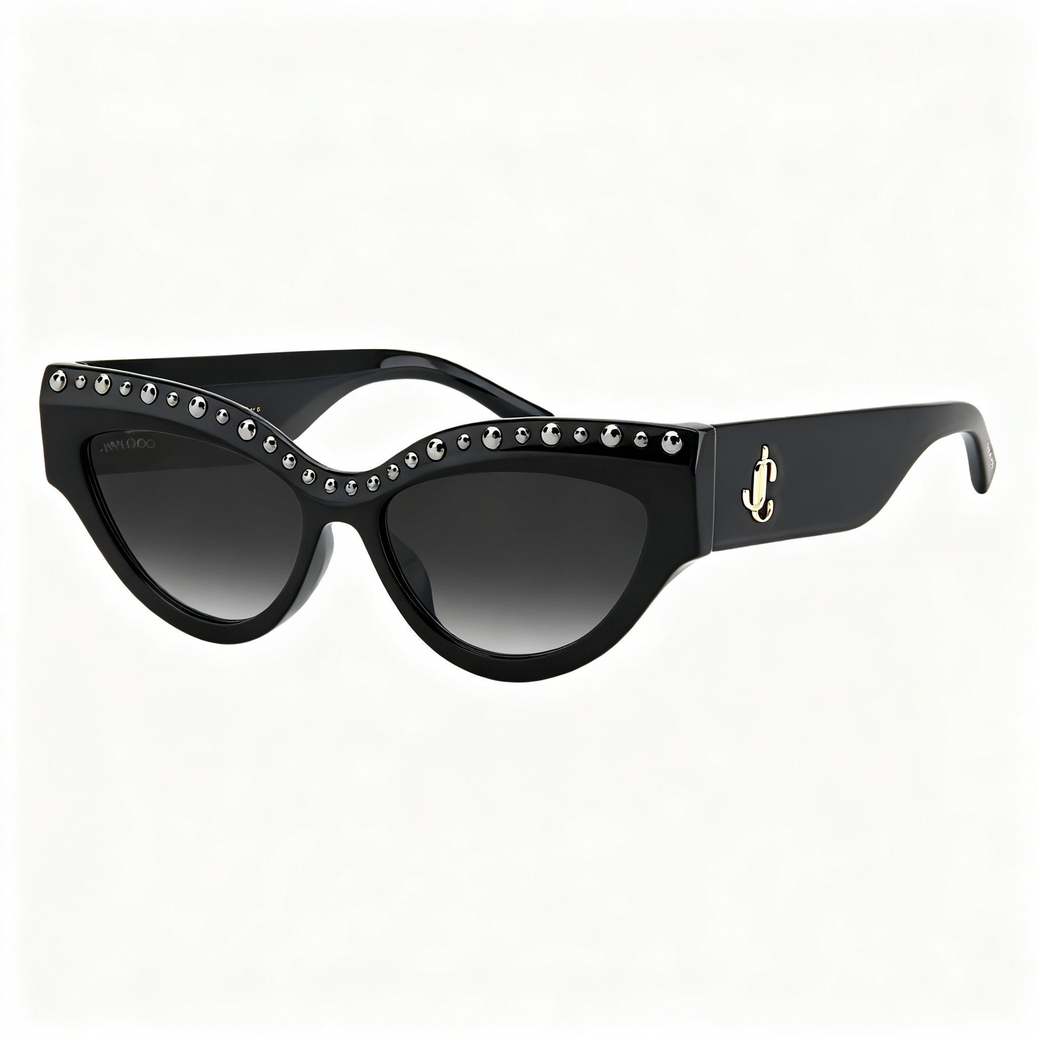 JIMMY CHOO Sonja/G/S Women's Cat Eye Black Acetate Non-Polarized Grey Gradient Sunglasses 55mm Lens, Photo 3