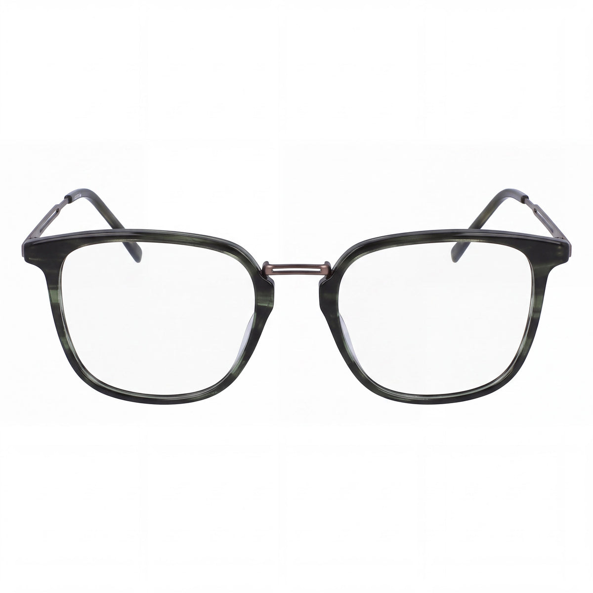 Lacoste Casual Men's Havana Frame with Transparent Plastic Lenses Ophthalmic Eyeglasses 52mm Lens Width, Photo 2