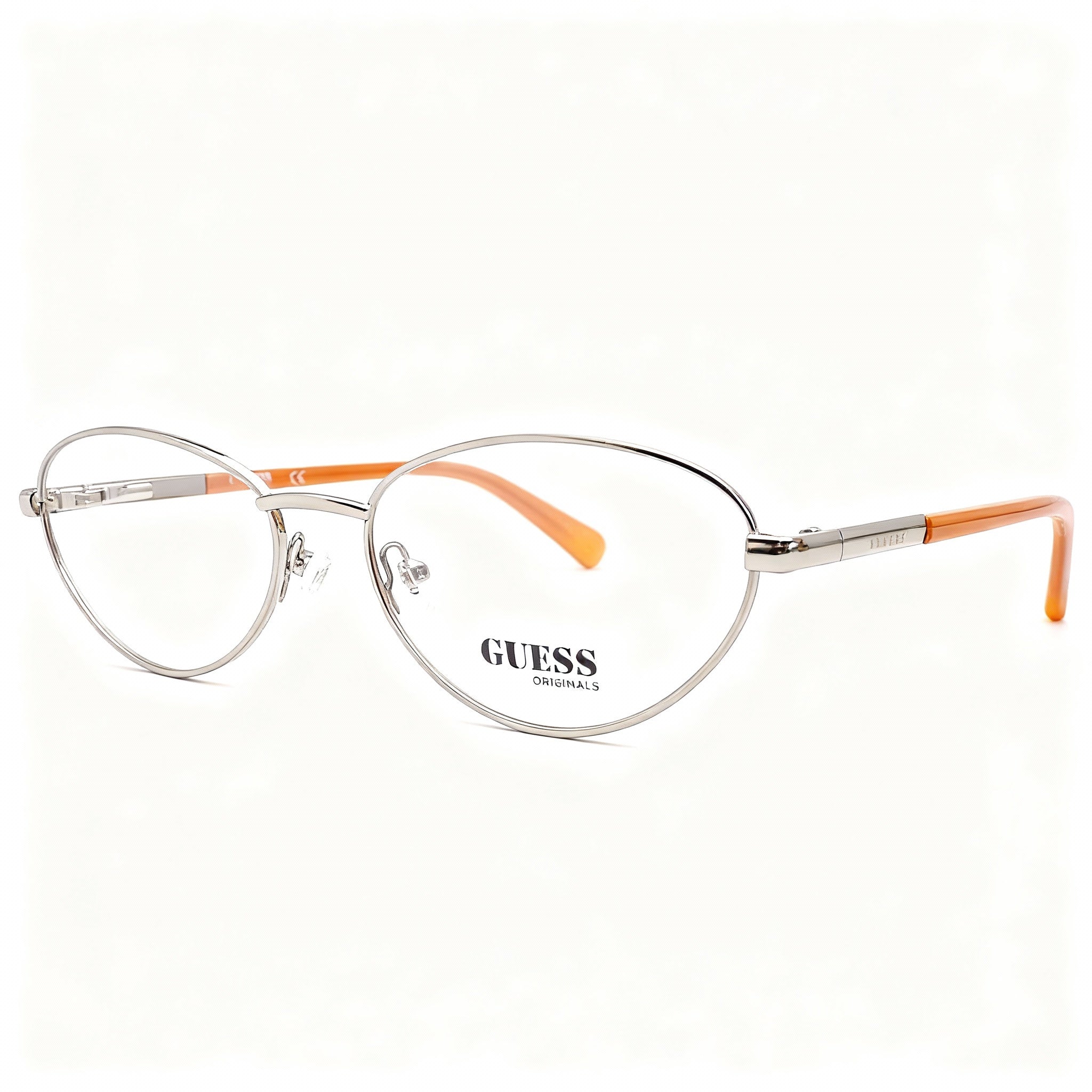 GUESS Gu8238 Men's Metal Frame Eyeglasses in Shiny Gunmetal, Size 55mm (Lens), 16mm (Bridge), 140mm (Temple), Photo 3