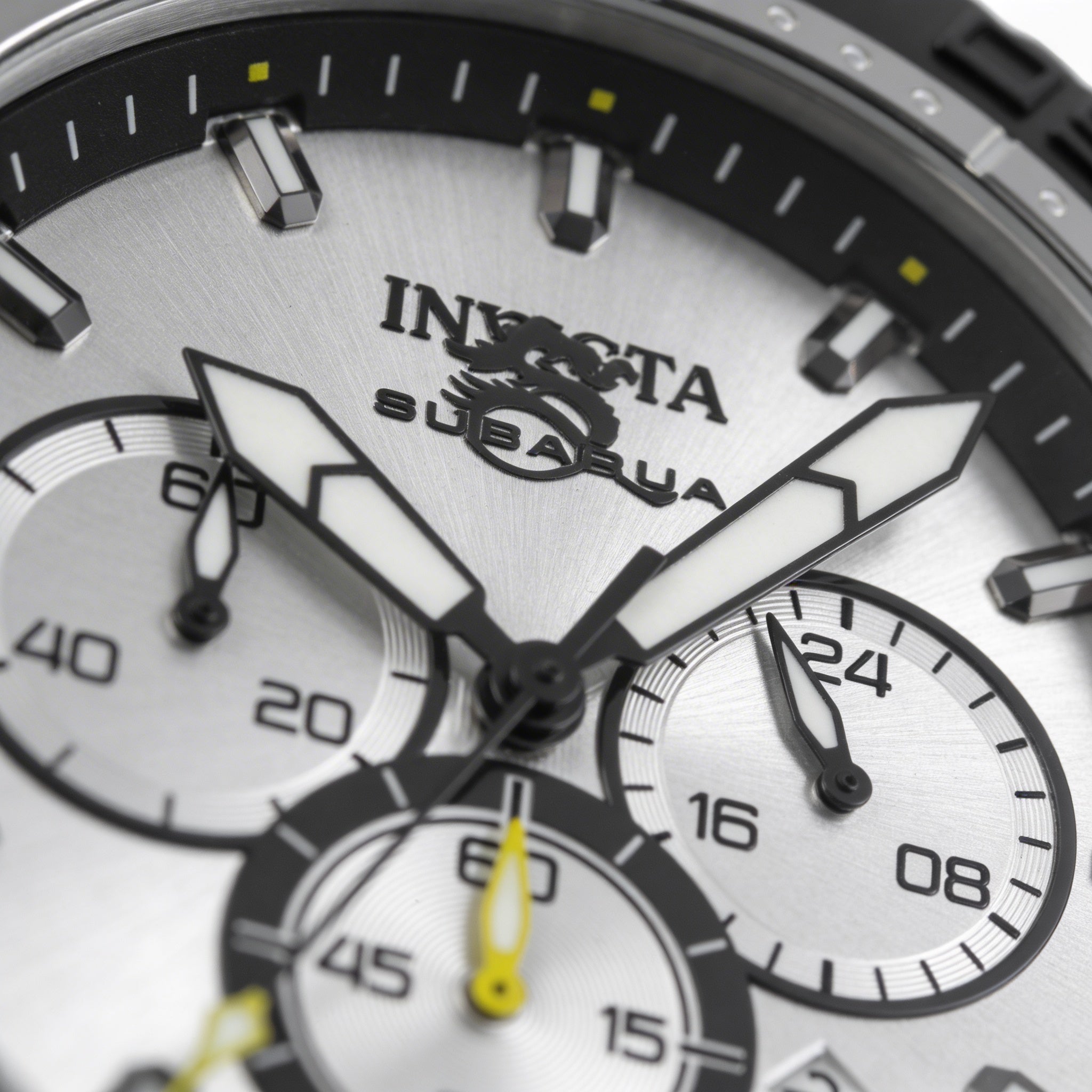 Invicta Subaqua - Noma IV 48201 Reloj cronógrafo de cuarzo para hombre, acero inoxidable, esfera plateada, caja de 50 mm, Photo 3