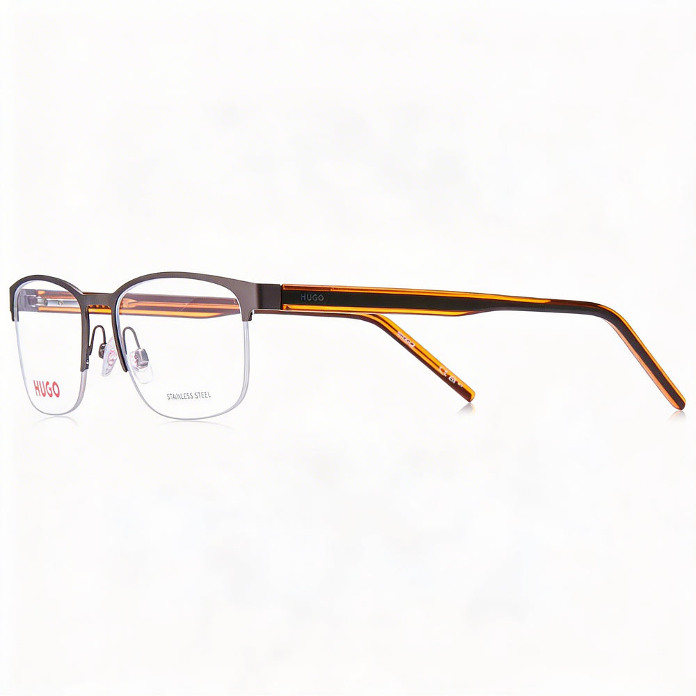 Gafas Hugo Boss casuales para hombre con montura de aleación de acero y lentes de policarbonato en verde rutenio de 53 mm