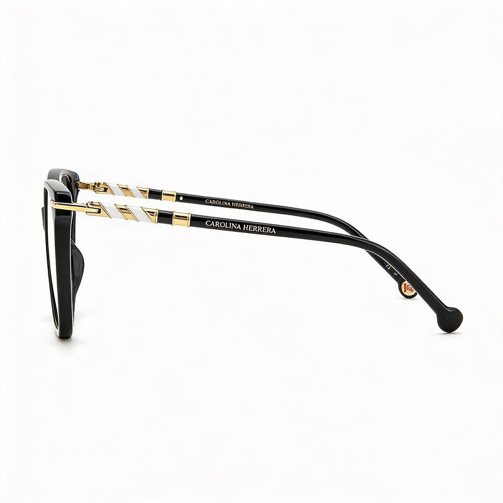 Carolina Herrera Modern Women's Black Acetate Square Eyeglasses 54