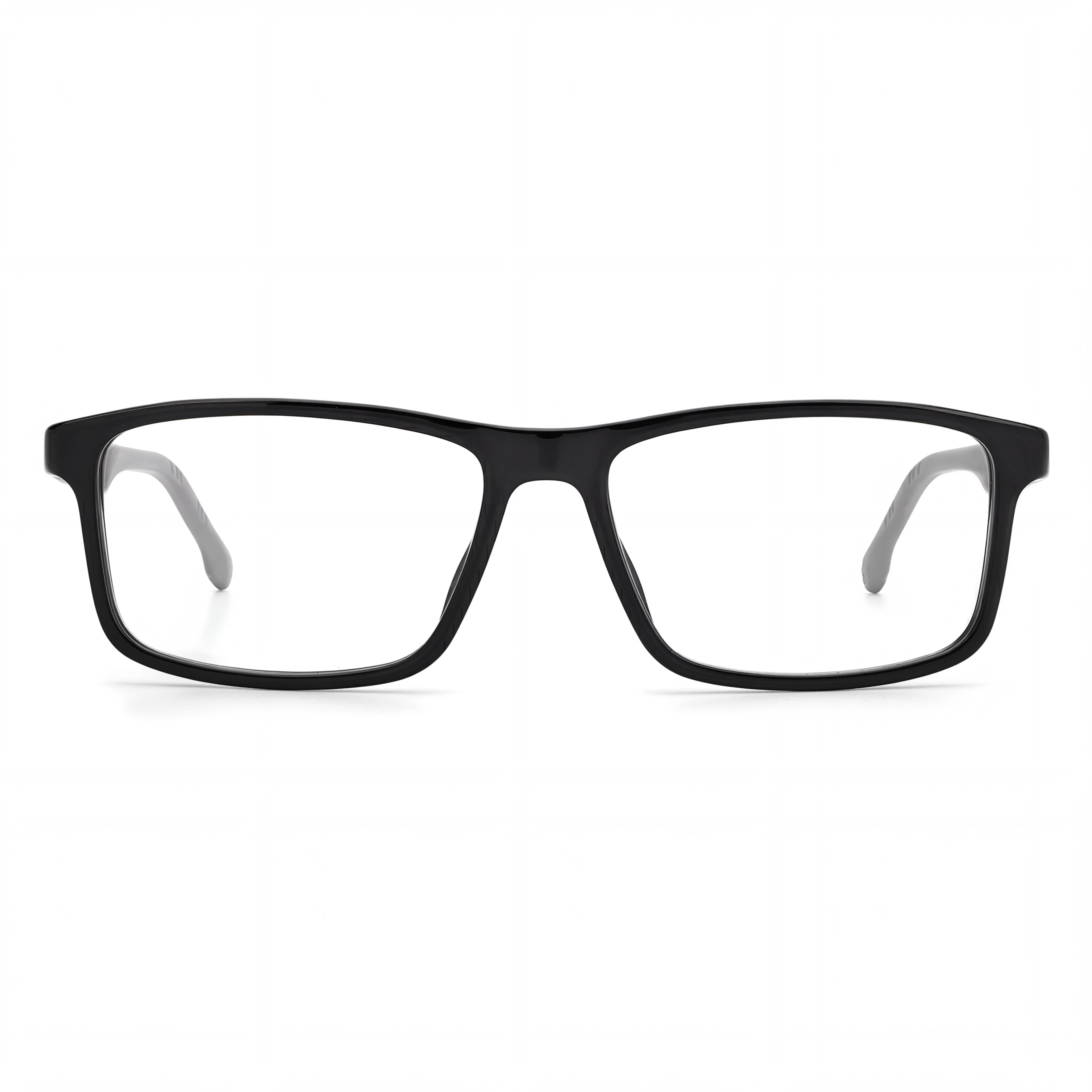 Gafas Ópticas Carrera 8865 Unisex, armazón de plástico negro con lentes de demostración negros, ancho de lente de 57 mm, Photo 2