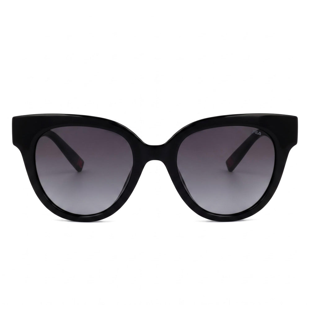FILA SFI119 Women's Casual Injected Shiny Black Frame Smoke Gradient Non-Polarized Sunglasses 51mm