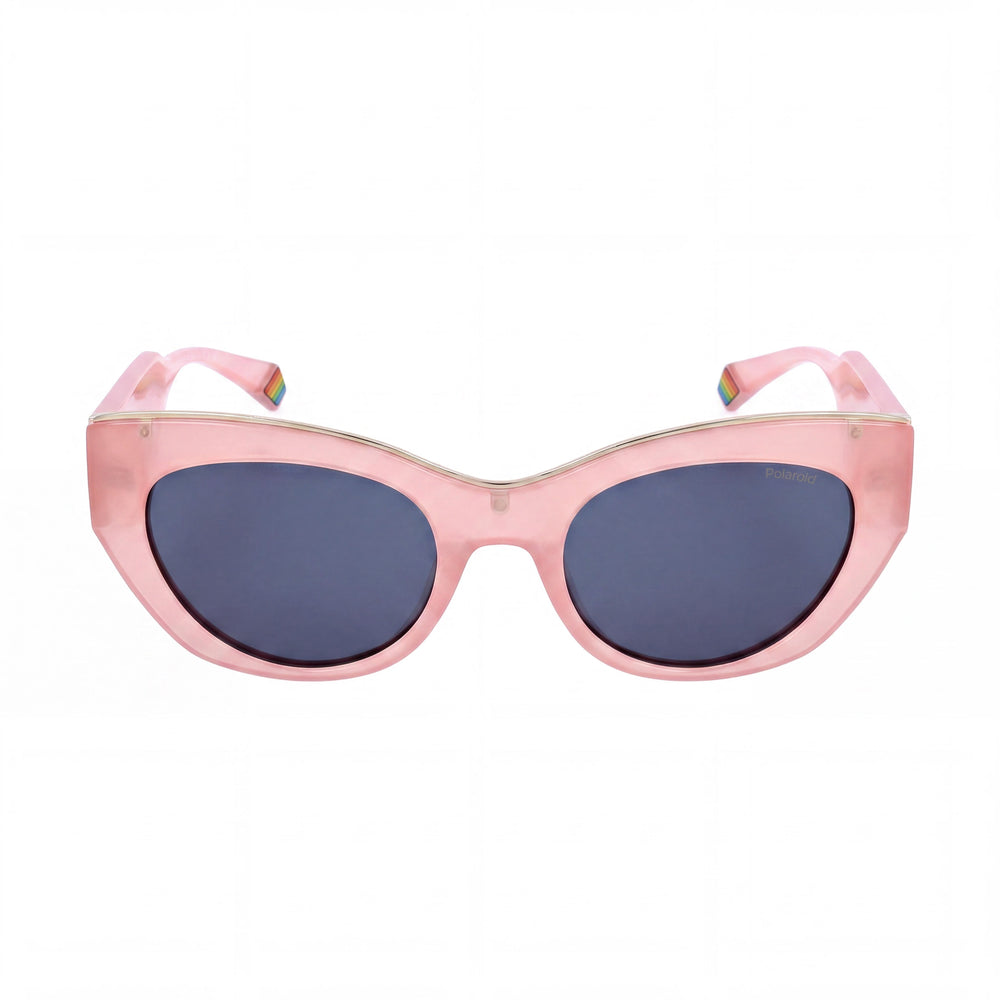 Gafas de sol polarizadas Polaroid PLD 6199/S/X Cat Eye de policarbonato rosa y gris para mujer, 100 % protección UV, 50 mm