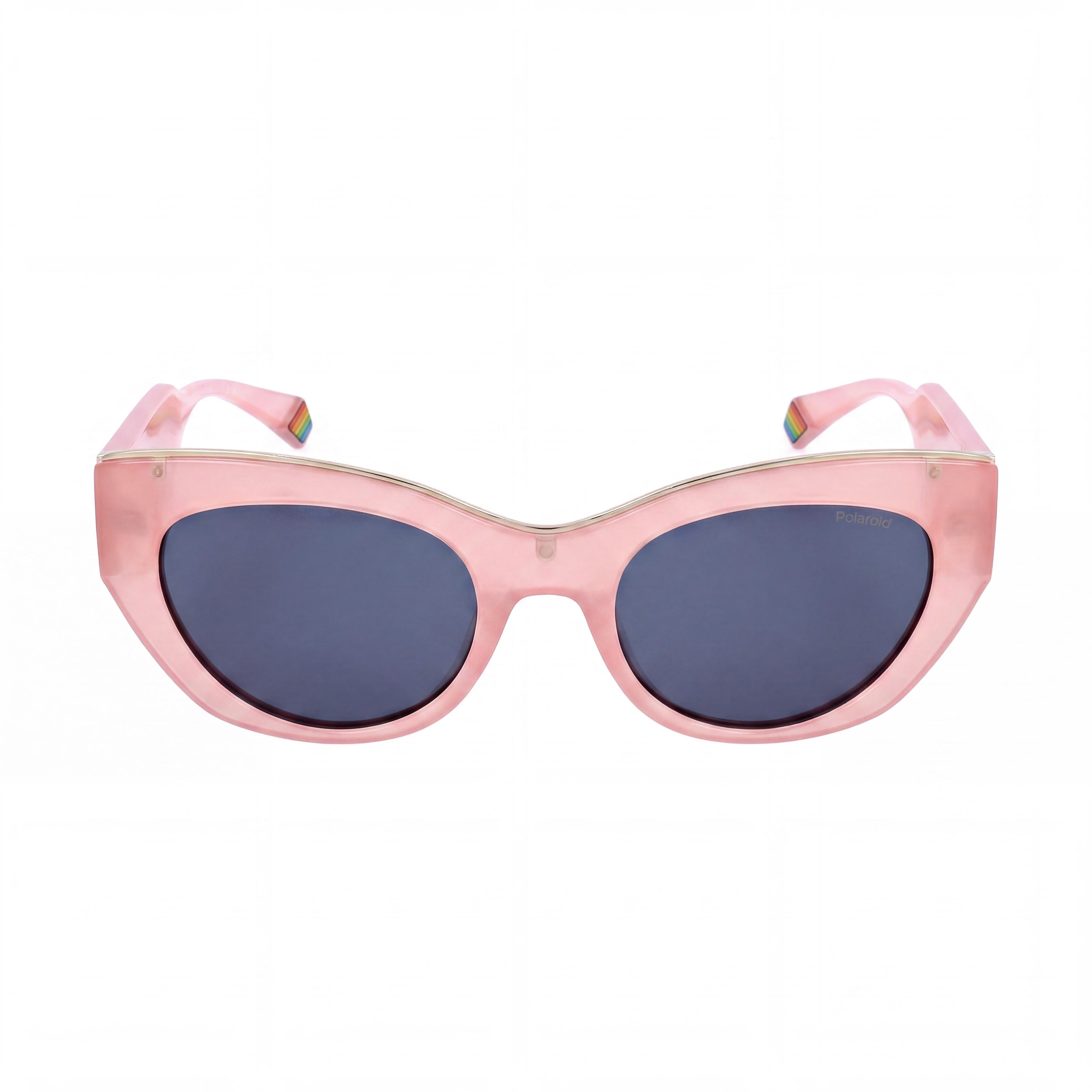 Polaroid Women's PLD 6199/S/X Cat Eye Pink Polycarbonate Grey Polarized Sunglasses 100% UV Protection 50mm, Photo 2